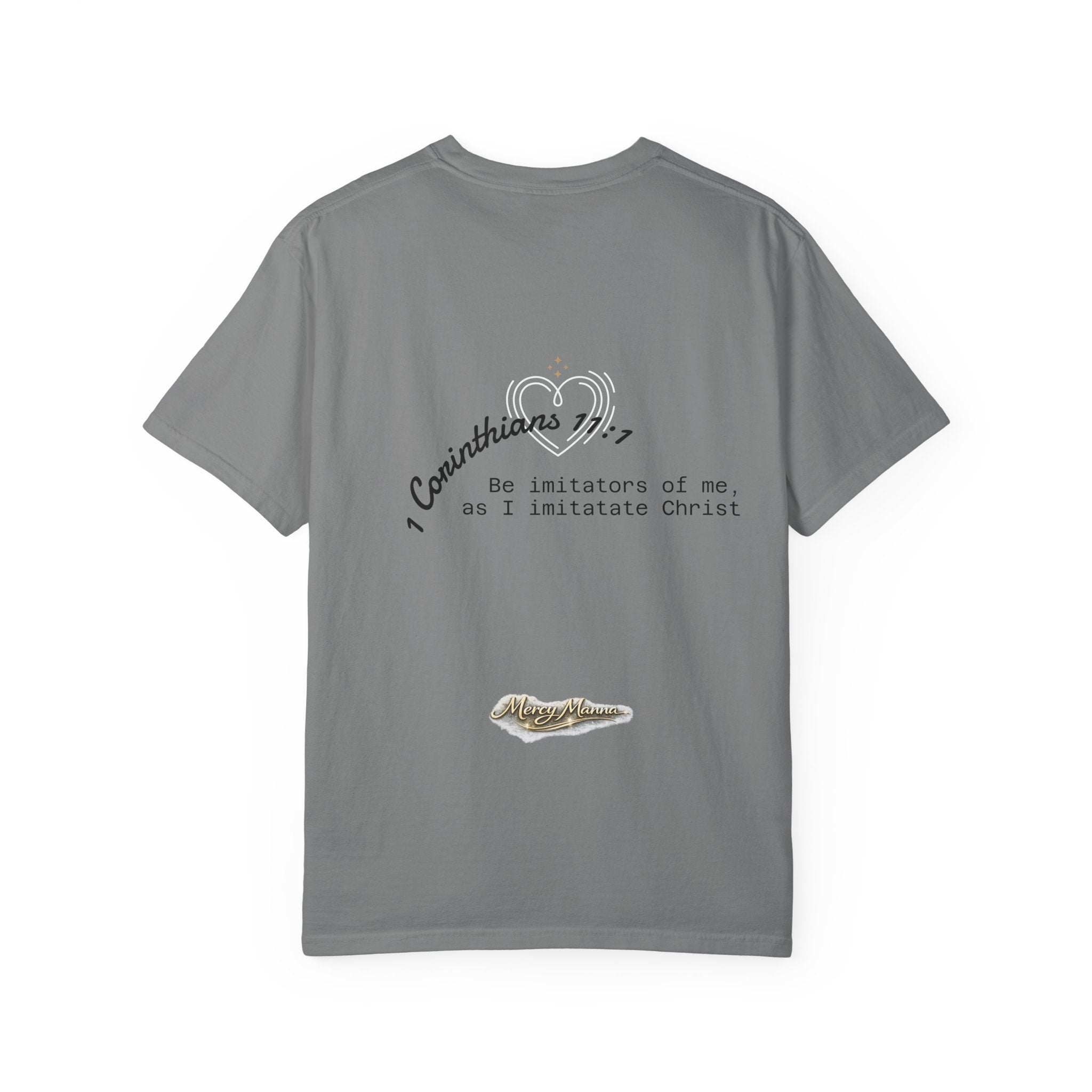 Follower of Christ T-Shirt — Scripture Butterfly Christian Tee (1 Corinthians 11:1) a call to follow.