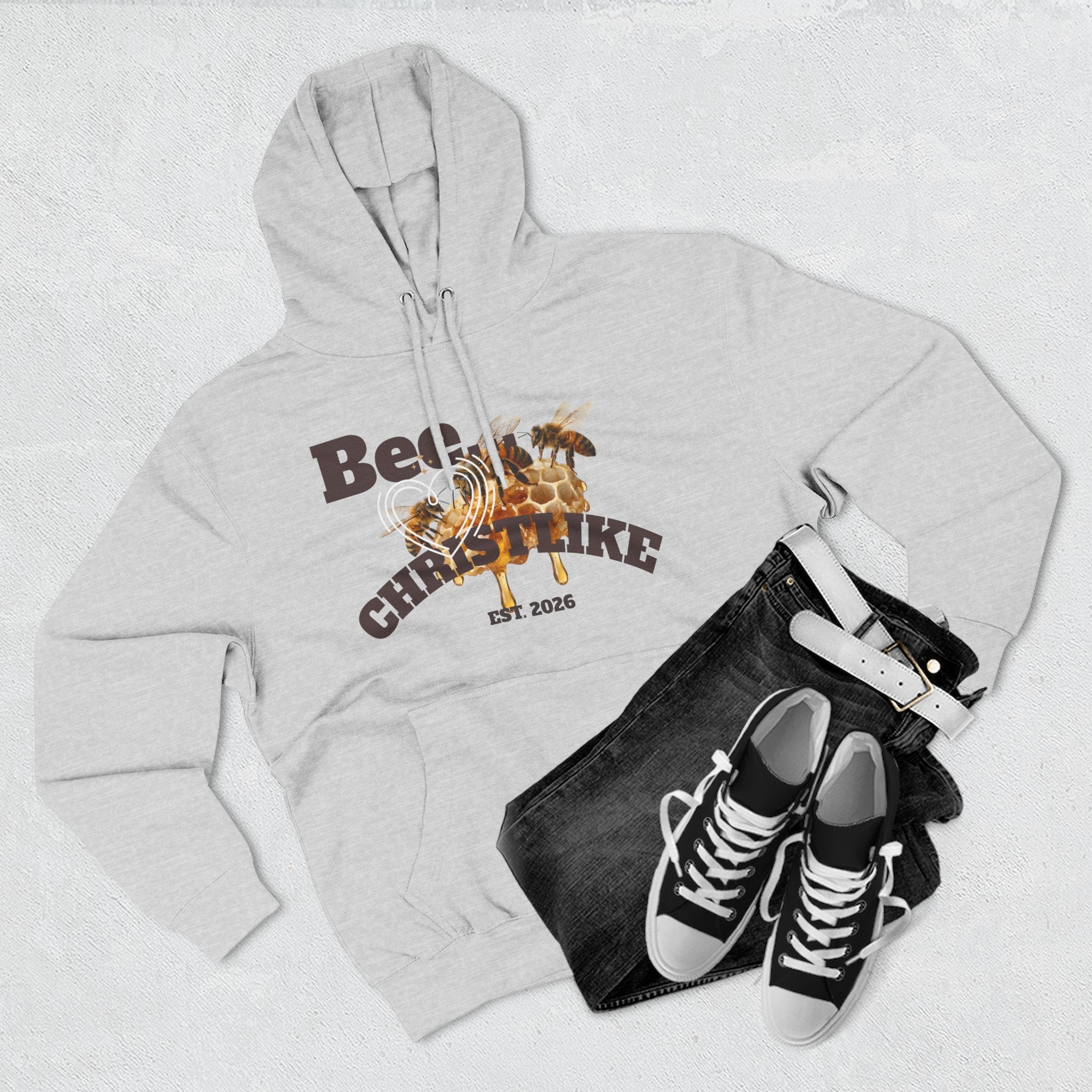 Christian Faith Hoodie — Honeybee "Be Christlike" Graphic Pullover