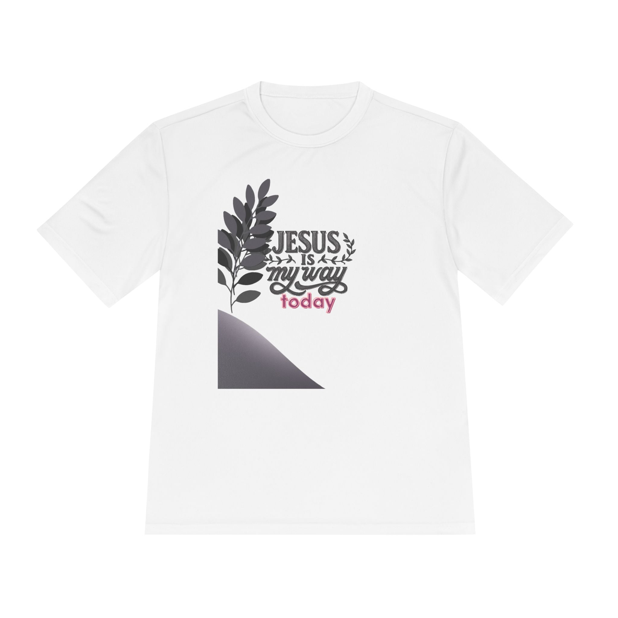Christian Faith Tee — "Jesus Is My Way Today" Moisture-Wicking T-Shirt