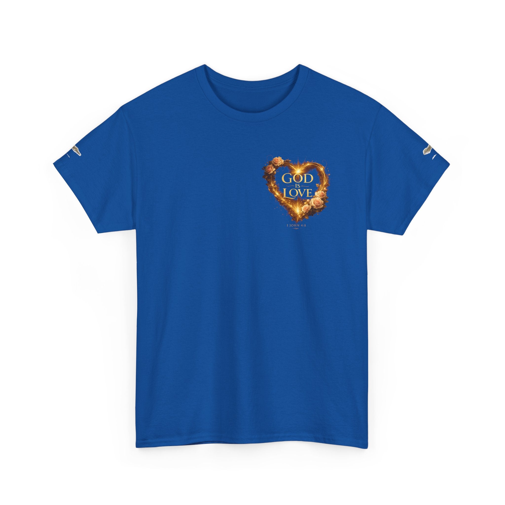Christian Graphic Tee — God Is Love Vintage Flaming Heart T-Shirt
