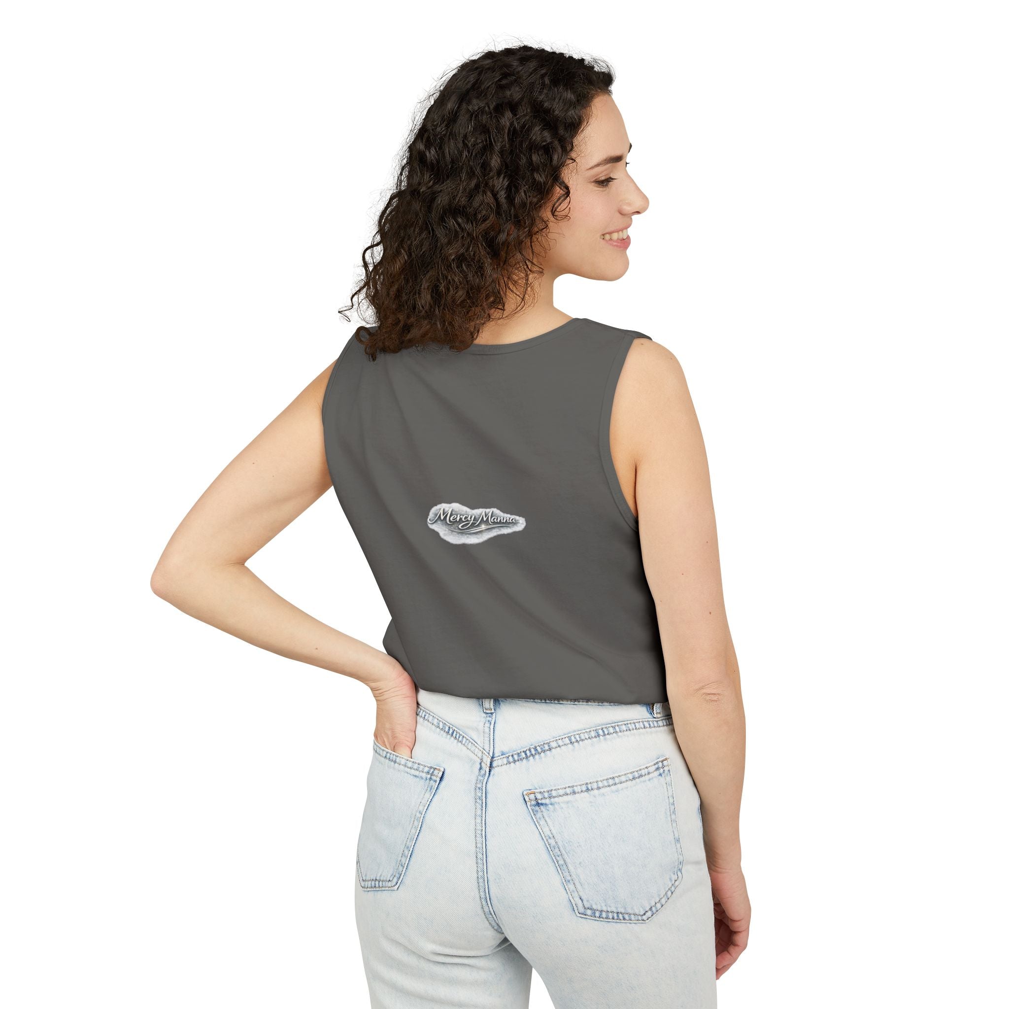Christian Tank Top — "Graced to Be Holy" Dove Graphic Christian Tank