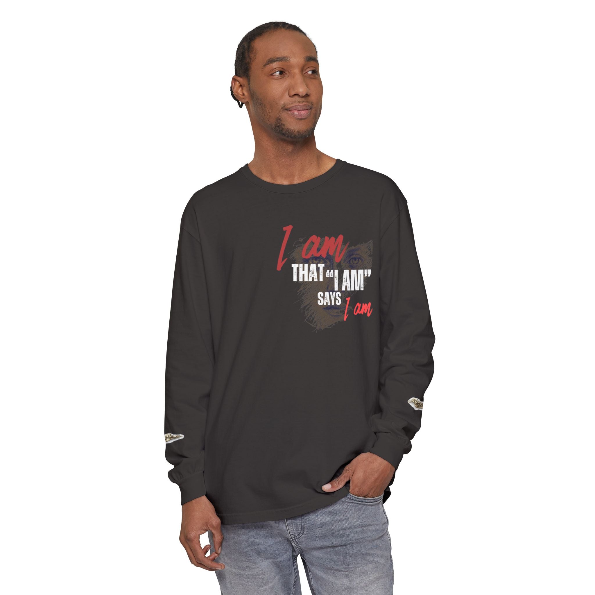 Christian Long Sleeve Tee — "I Am That I Am" Faith Inspirational Shirt