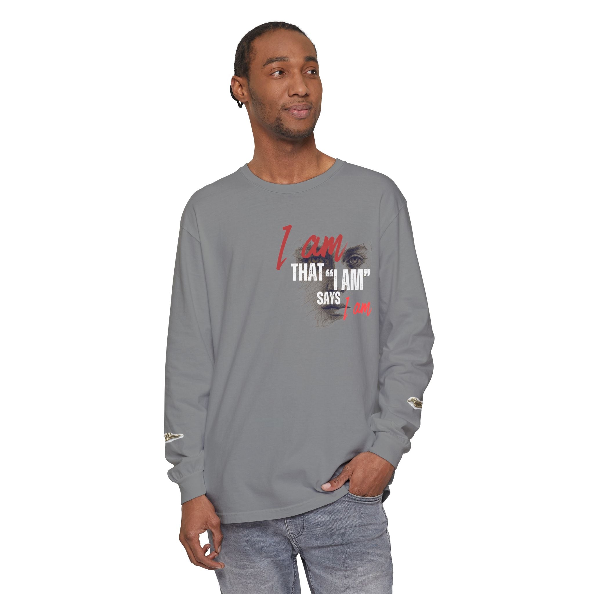 Christian Long Sleeve Tee — "I Am That I Am" Faith Inspirational Shirt
