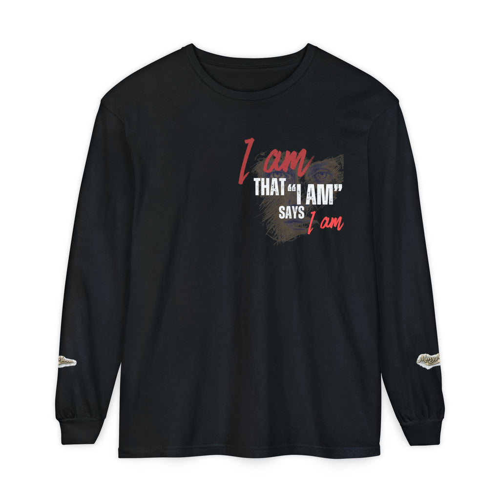 Christian Long Sleeve Tee — "I Am That I Am" Faith Inspirational Shirt