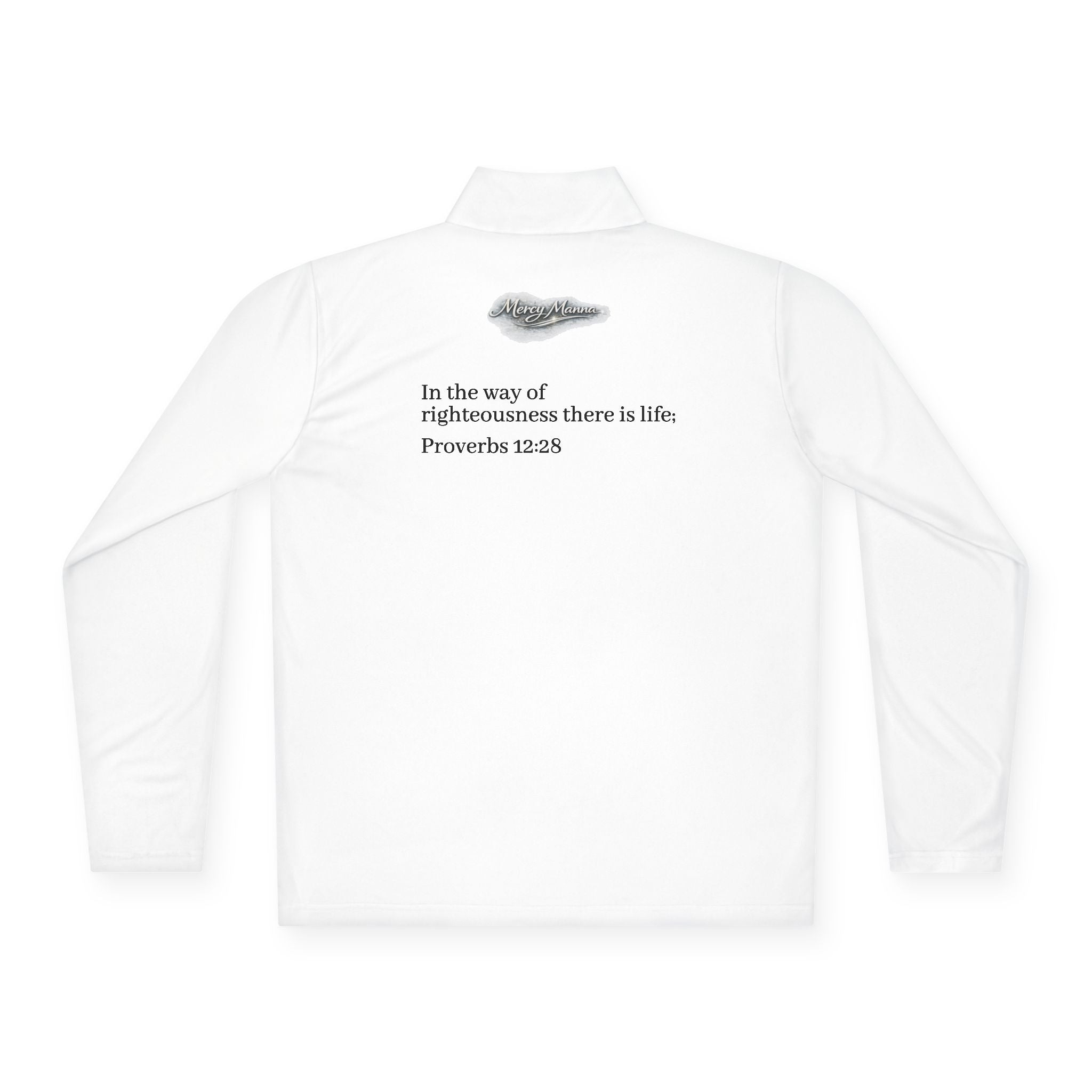 Christian Quarter-Zip Pullover — Breastplate of Righteousness Proverbs 12:28