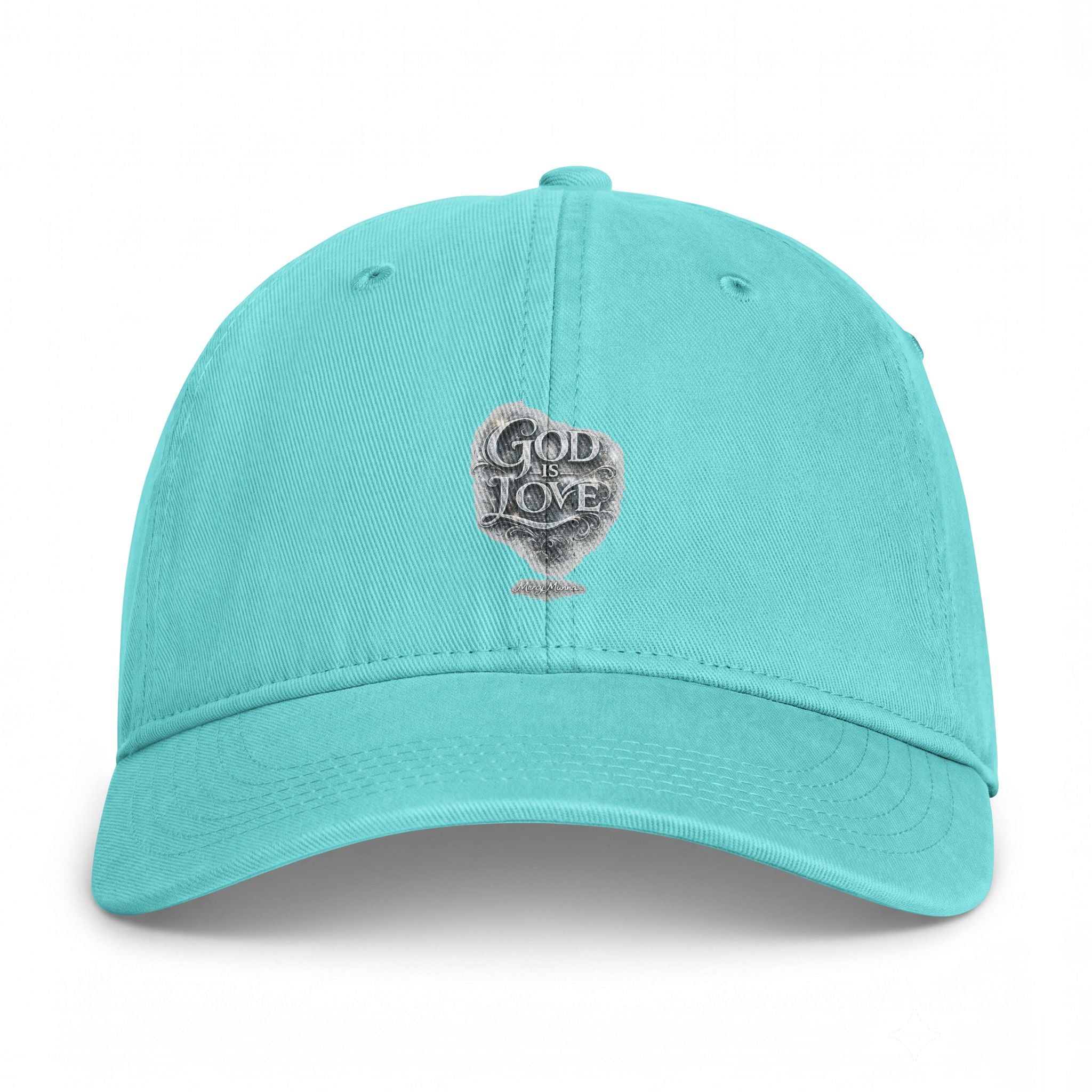 Christian Dad Hat — Embroidered "God Is Love" Washed Vintage Cap