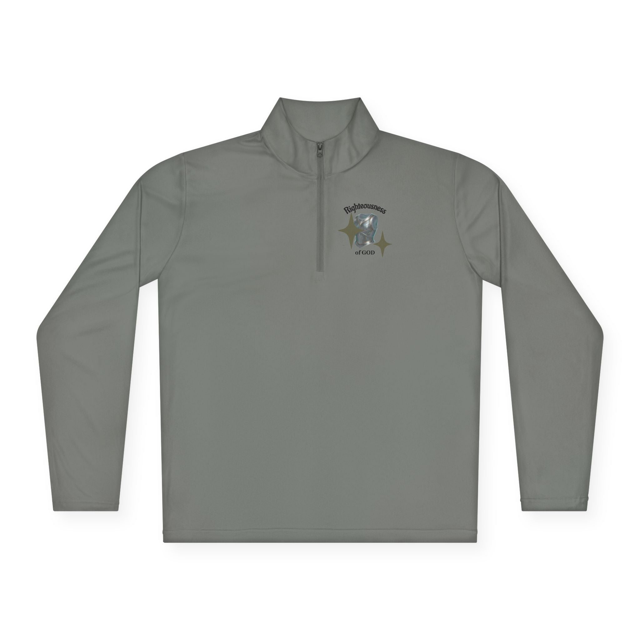Christian Quarter-Zip Pullover — Breastplate of Righteousness Proverbs 12:28