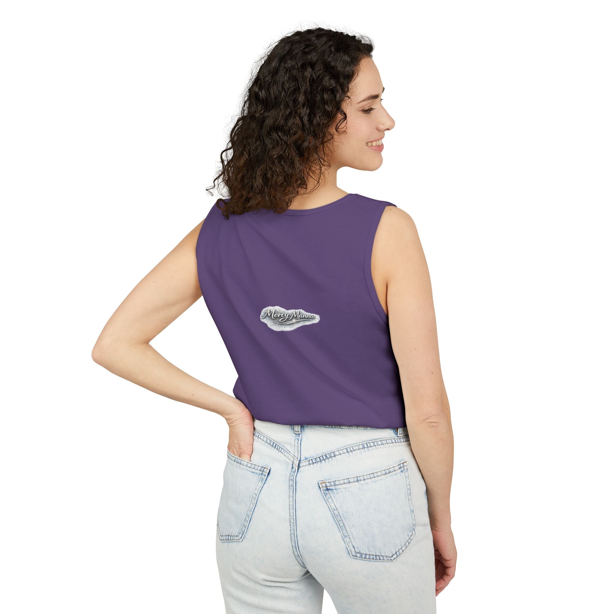 Christian Tank Top — "Graced to Be Holy" Dove Graphic Christian Tank