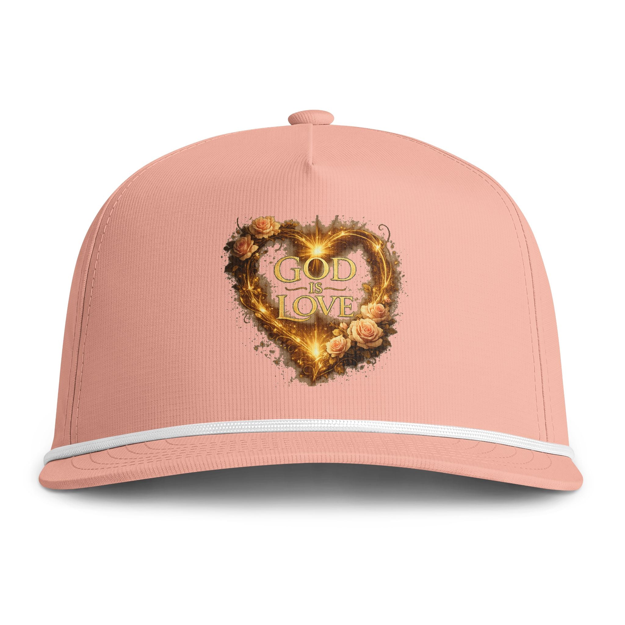 God Is Love Heart Rope Cap — Christian Faith Baseball Hat