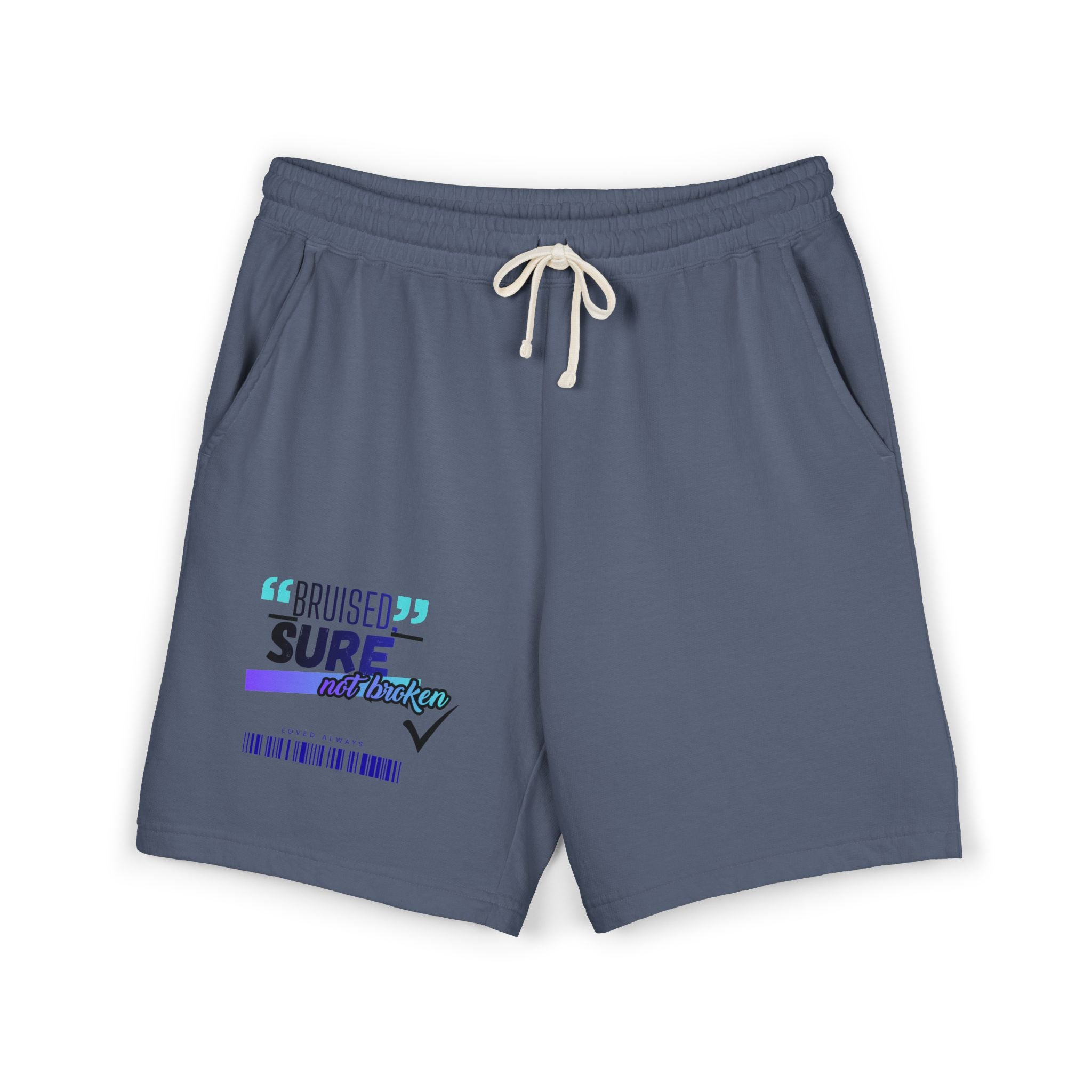 Christian Sweat Shorts — "Bruised Sure" Graphic Fleece Lounge Shorts