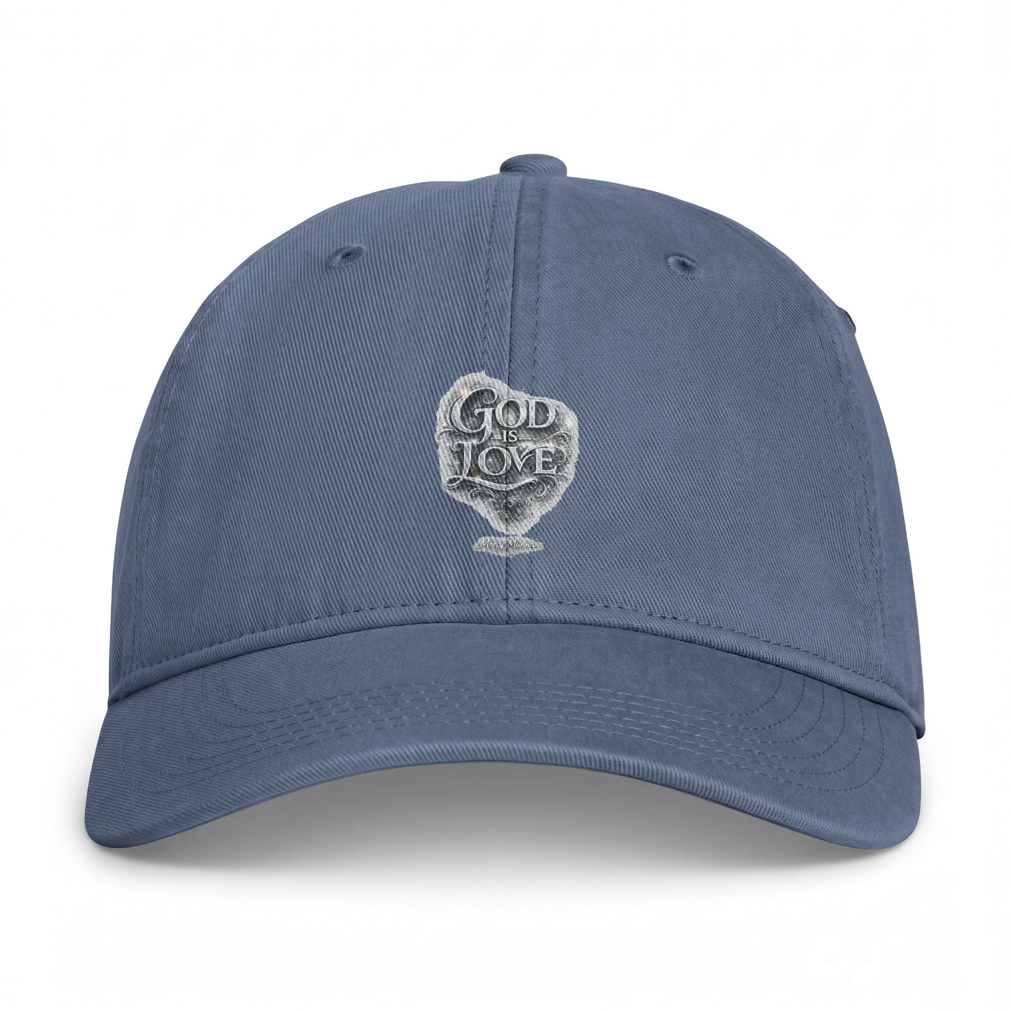 Christian Dad Hat — Embroidered "God Is Love" Washed Vintage Cap