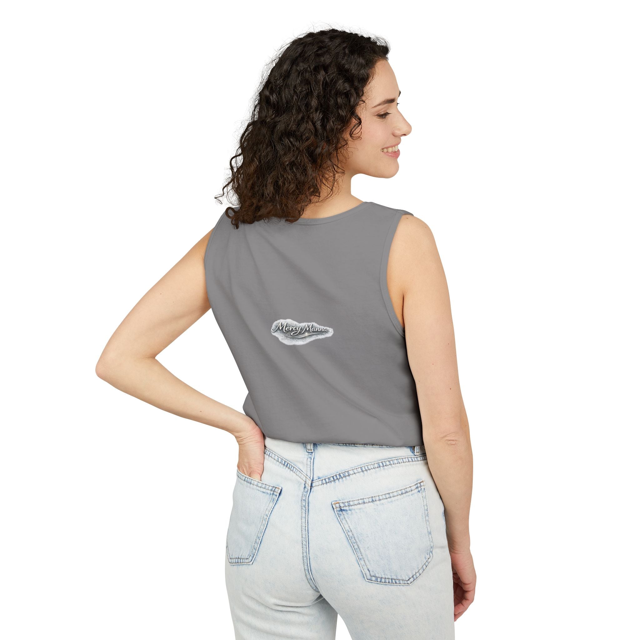 Christian Tank Top — "Graced to Be Holy" Dove Graphic Christian Tank