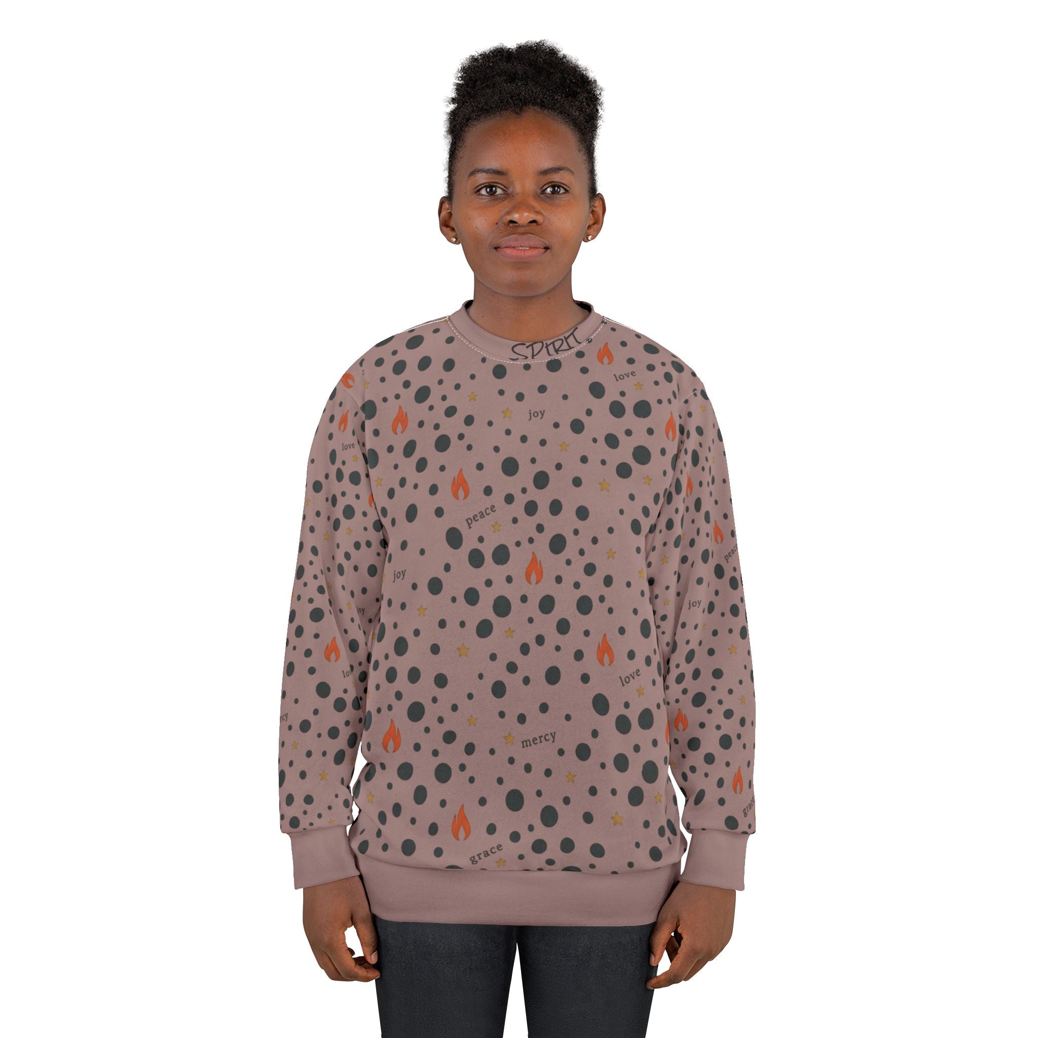 Polka Dot Cozy Spirit Sweatshirt –fruit of the Spirit