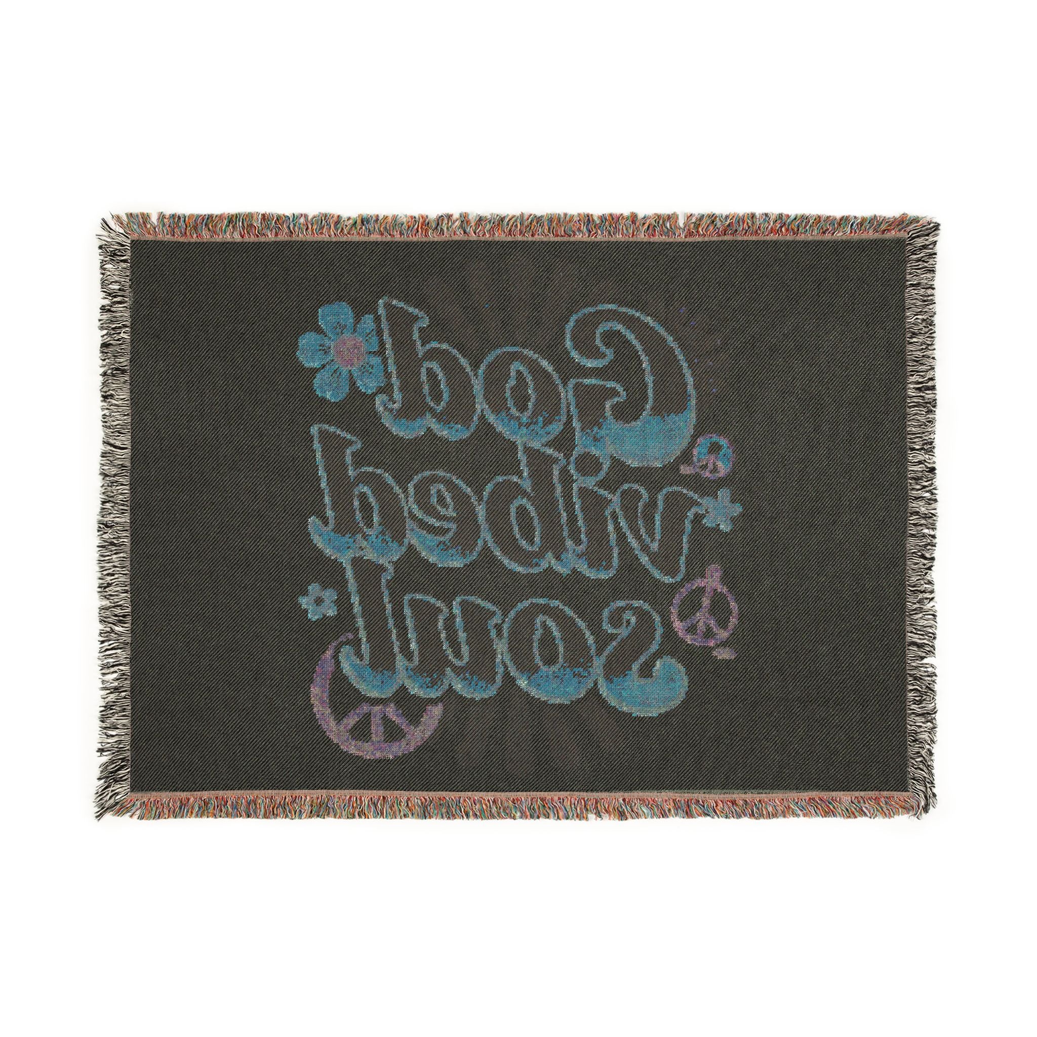 God Vibed Woven Blanket — Retro 'God Vibed Soul' Throw for Cozy Boho Home & Gifts