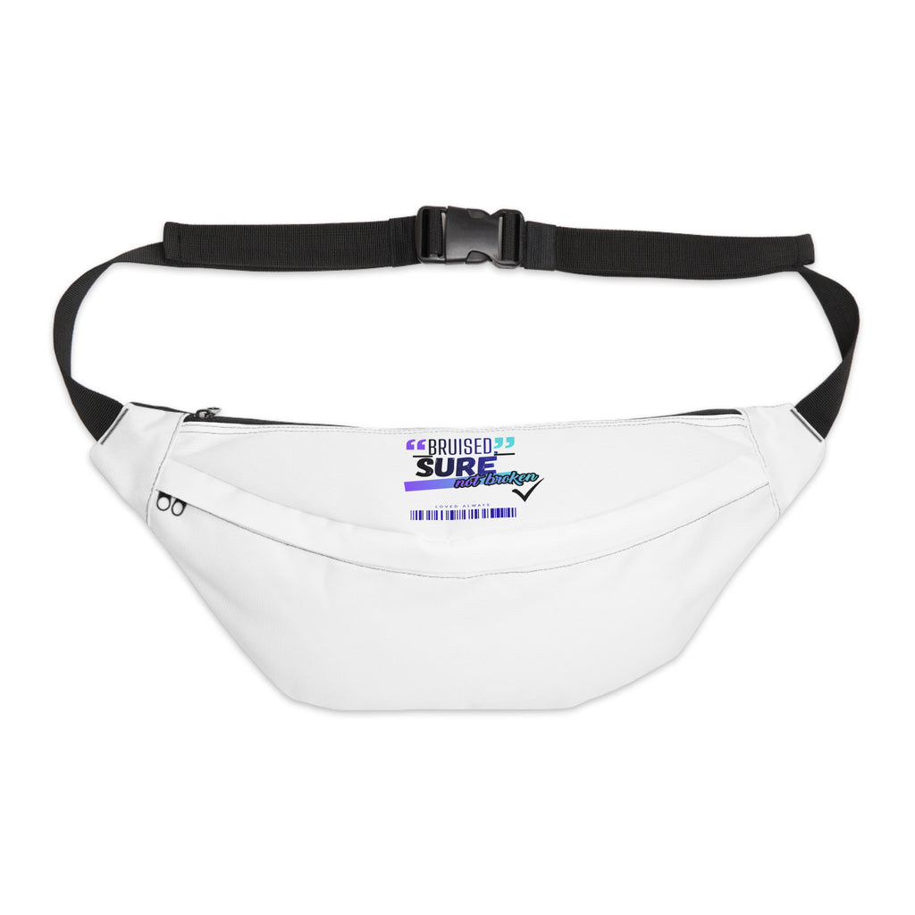 Christian Fanny Pack — "Bruised Sure Not Broken" Faith Travel Waist Bag