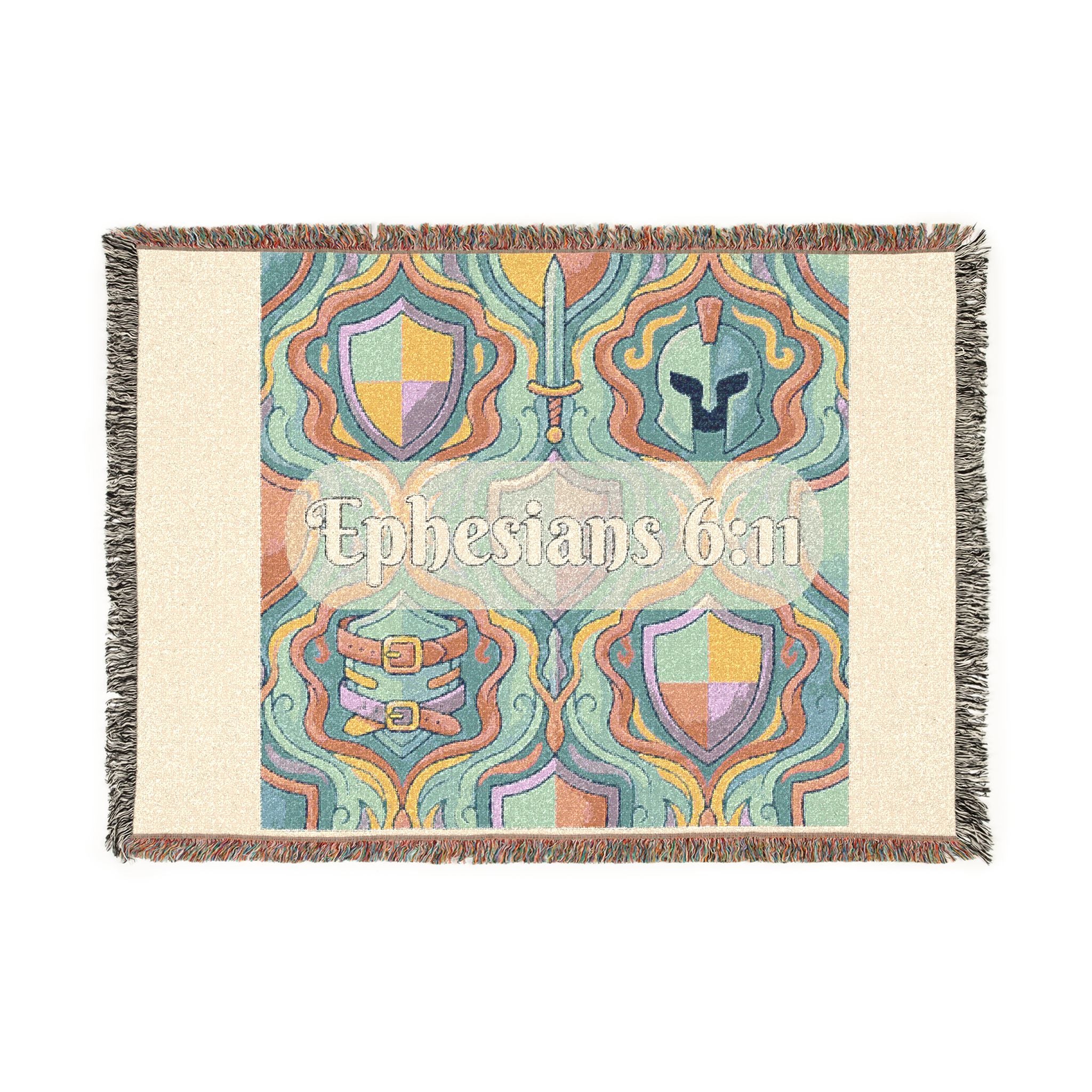 Woven Ephesians 6:11(clothe in the armor) Blanket