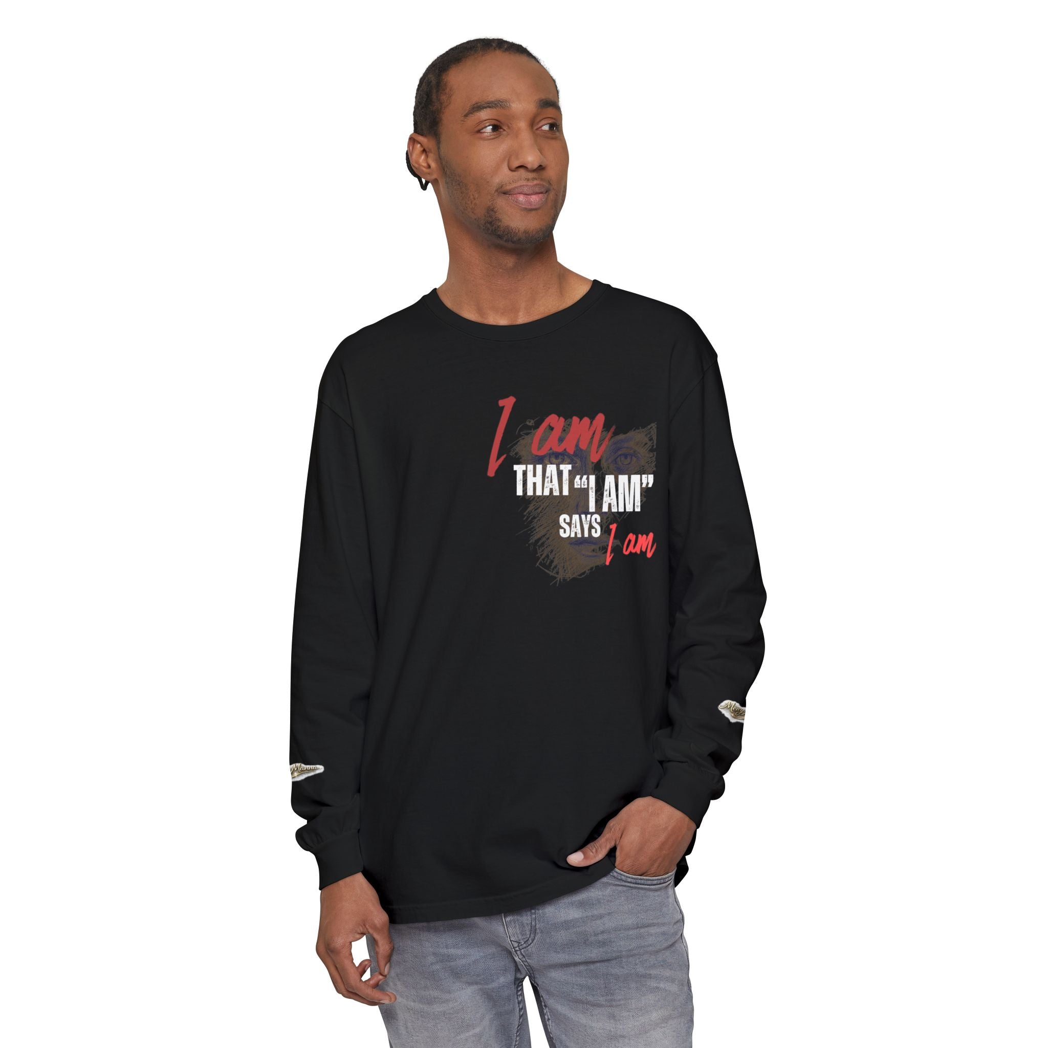 Christian Long Sleeve Tee — "I Am That I Am" Faith Inspirational Shirt