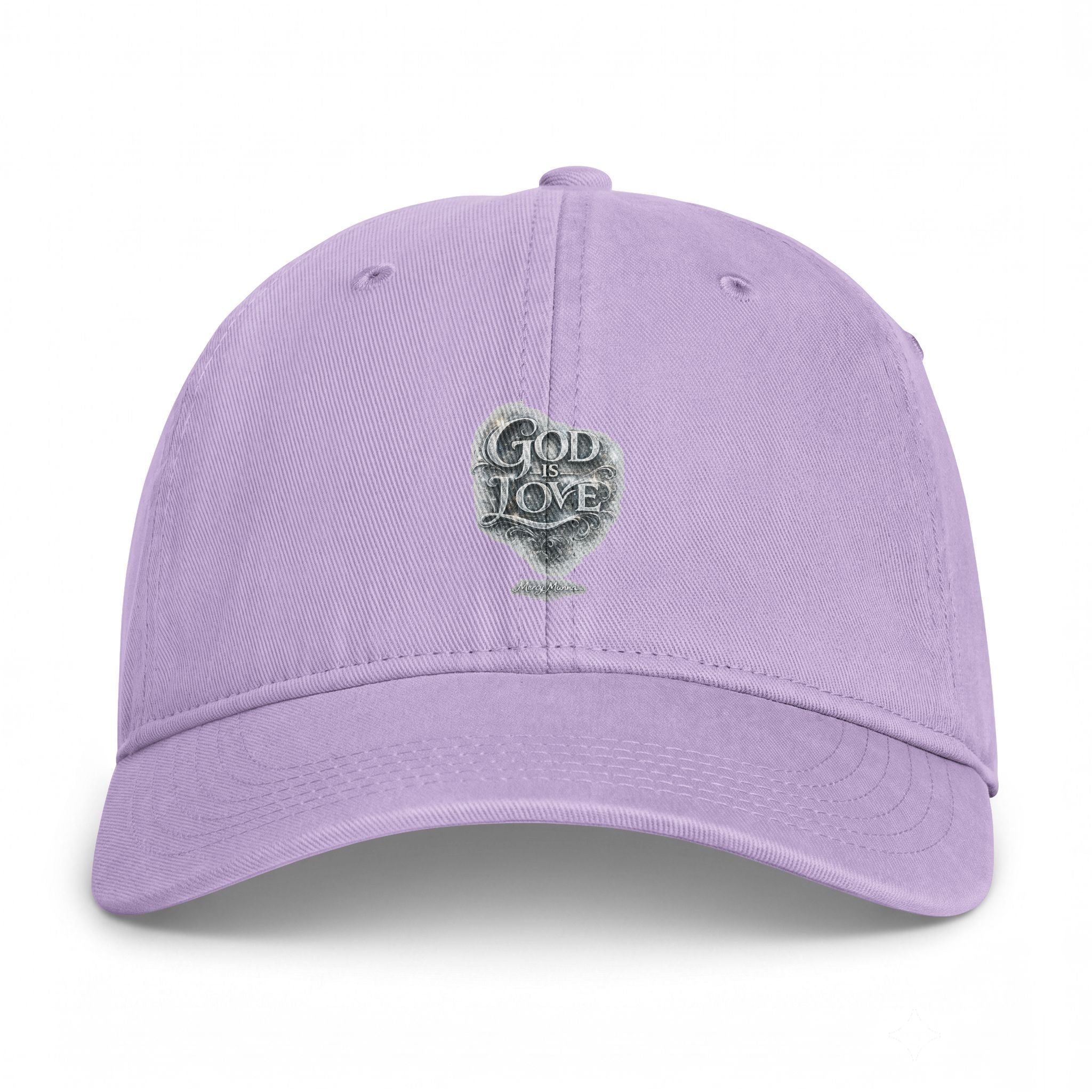 Christian Dad Hat — Embroidered "God Is Love" Washed Vintage Cap