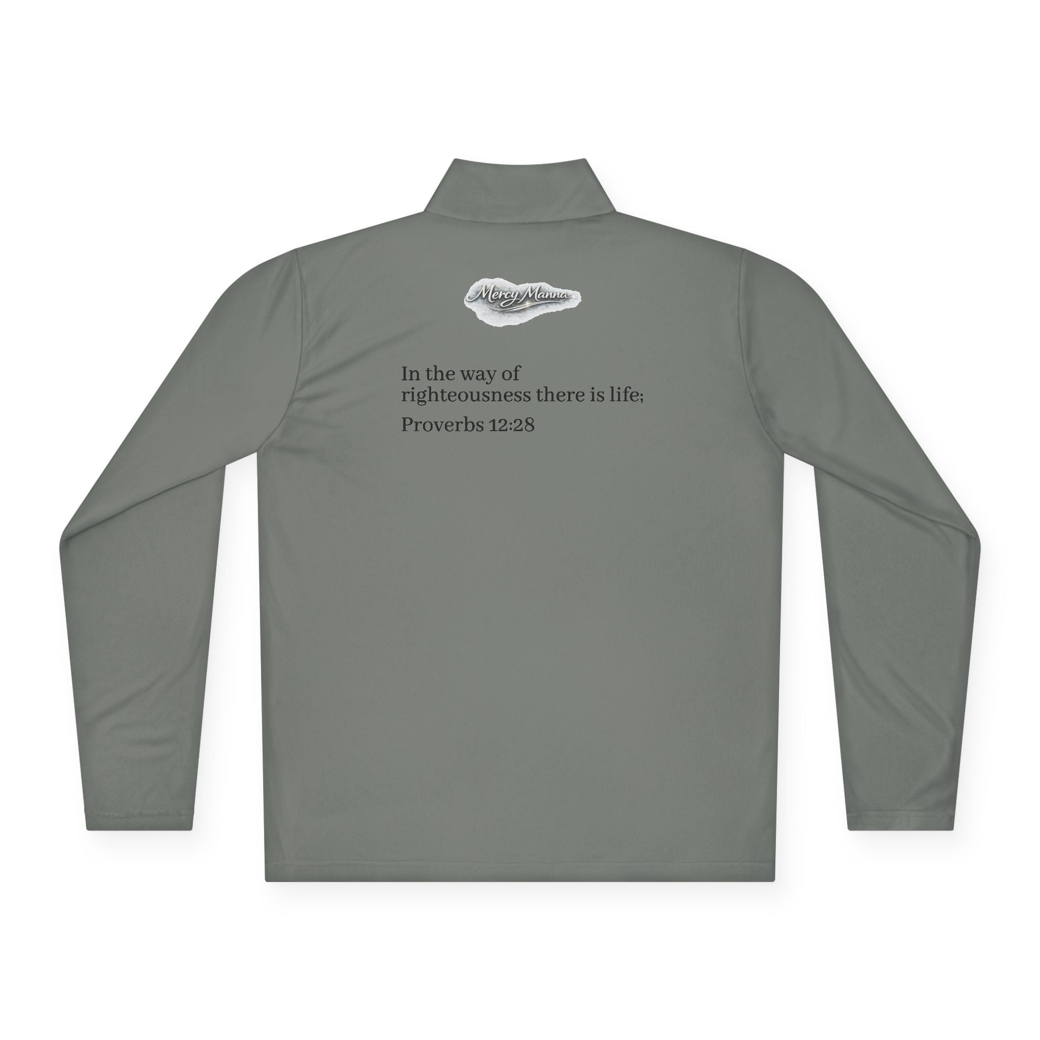 Christian Quarter-Zip Pullover — Breastplate of Righteousness Proverbs 12:28