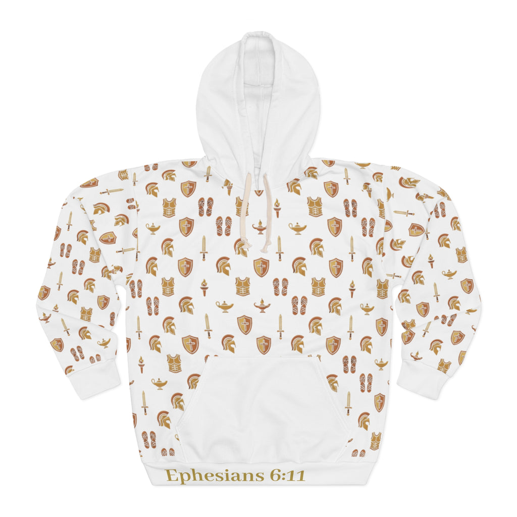 Armor of God Hoodie — "Clothe in the Full Armor" All-Over-Print Christian Pullover