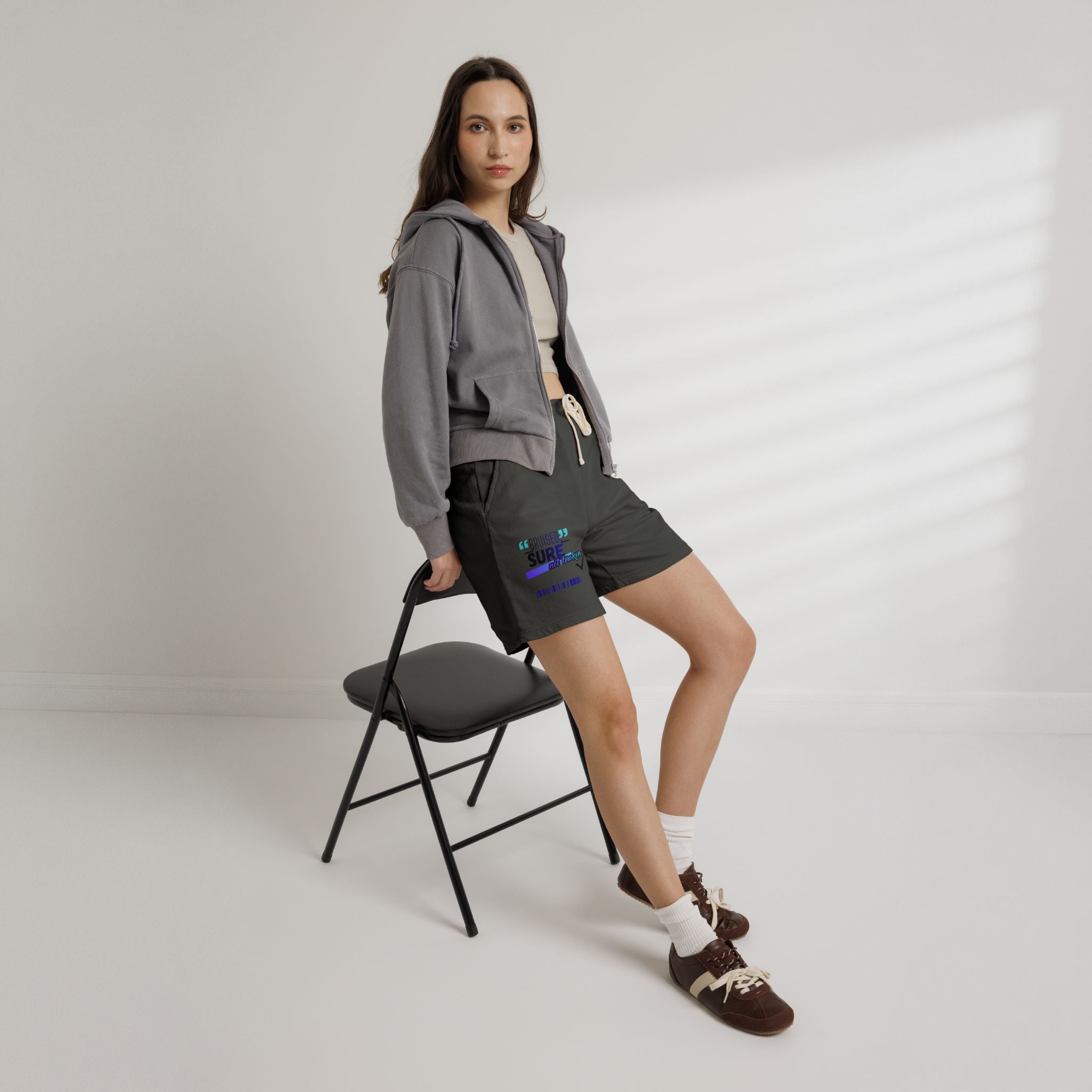Christian Sweat Shorts — "Bruised Sure" Graphic Fleece Lounge Shorts
