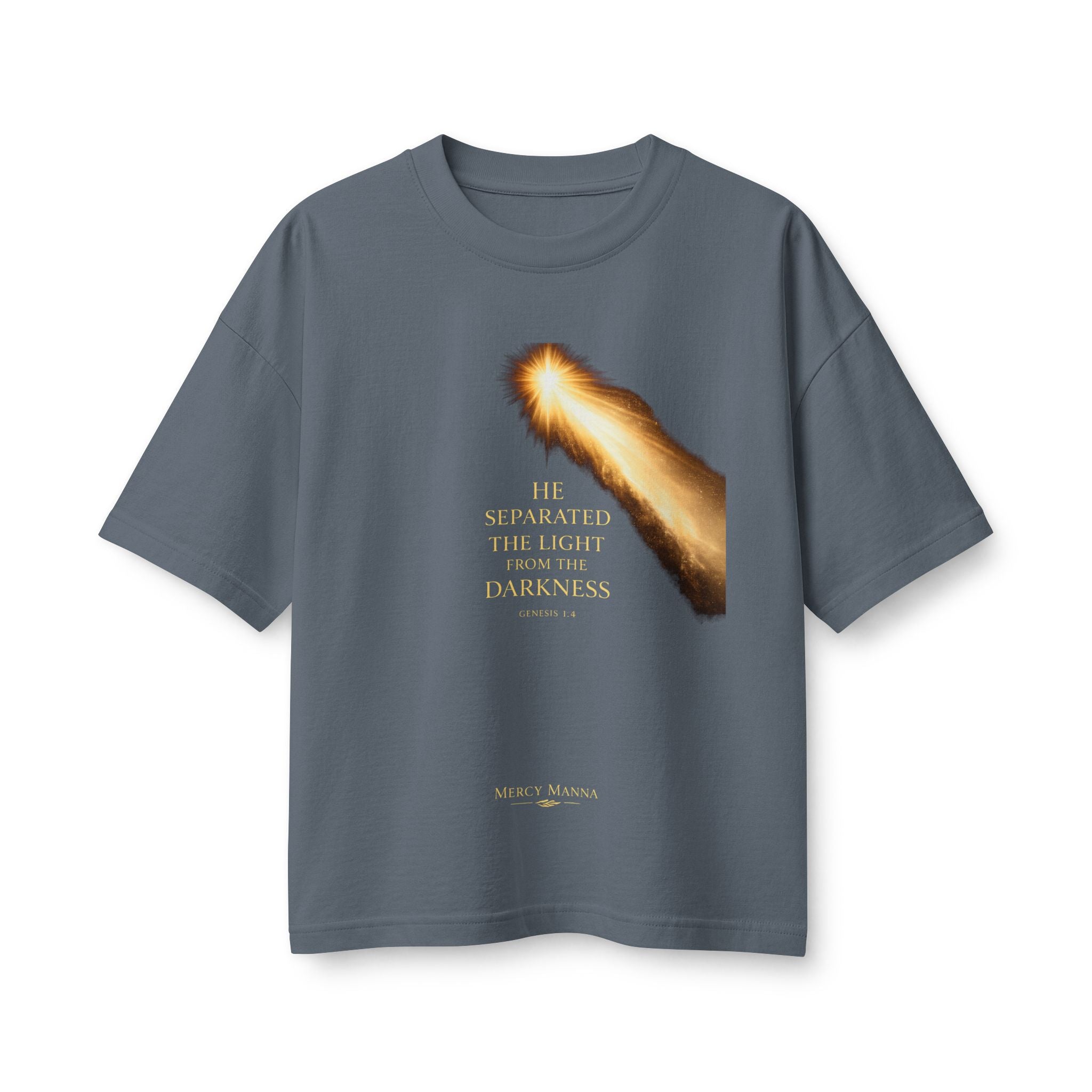 Christian Women's T-Shirt — "He Separated the Light from the Darkness" Graphic Tee