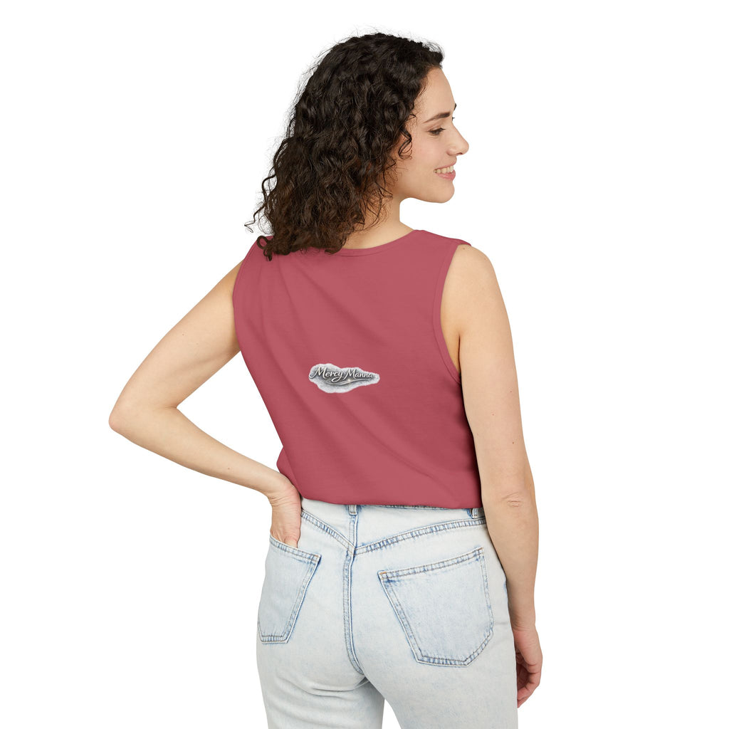 Christian Tank Top — "Graced to Be Holy" Dove Graphic Christian Tank