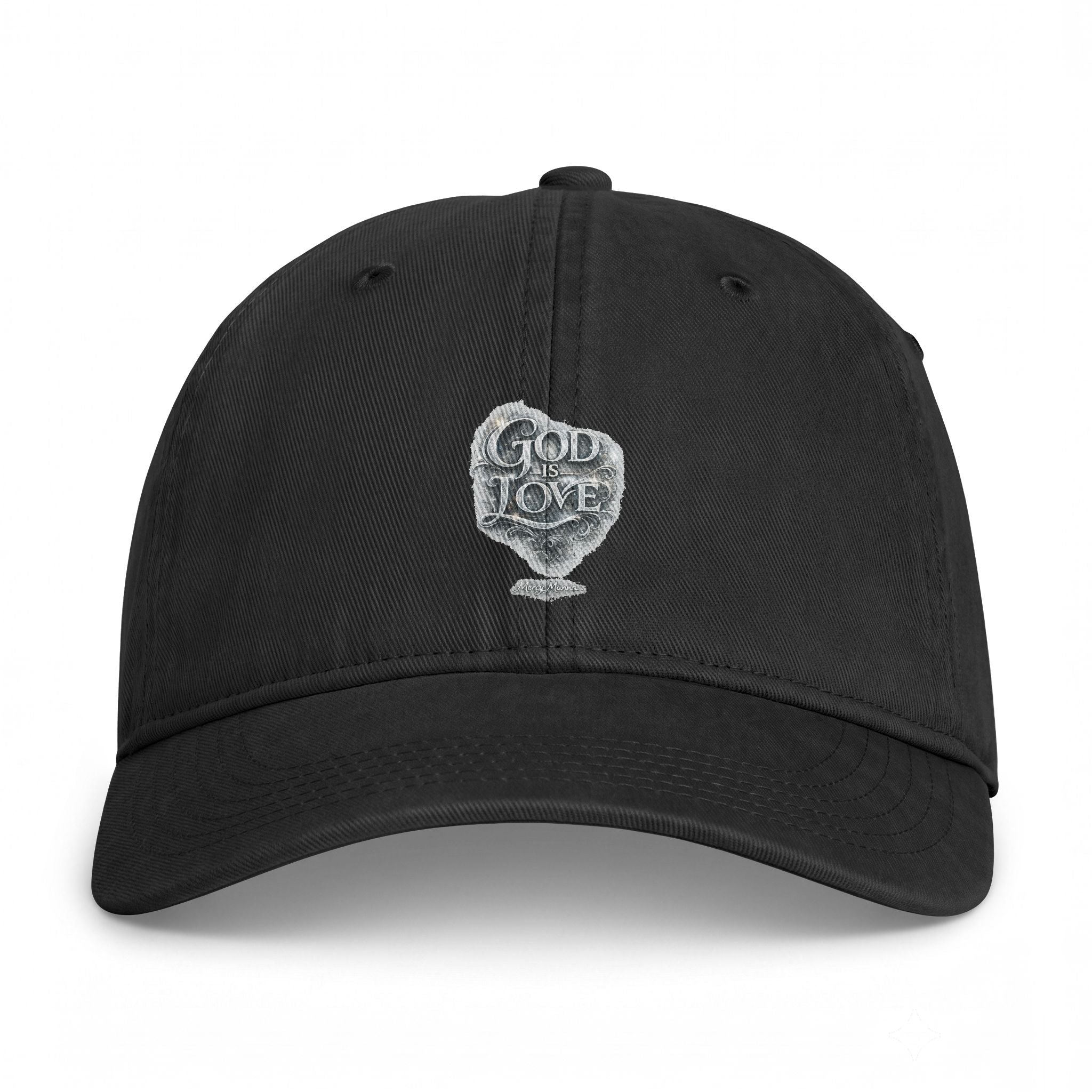Christian Dad Hat — Embroidered "God Is Love" Washed Vintage Cap