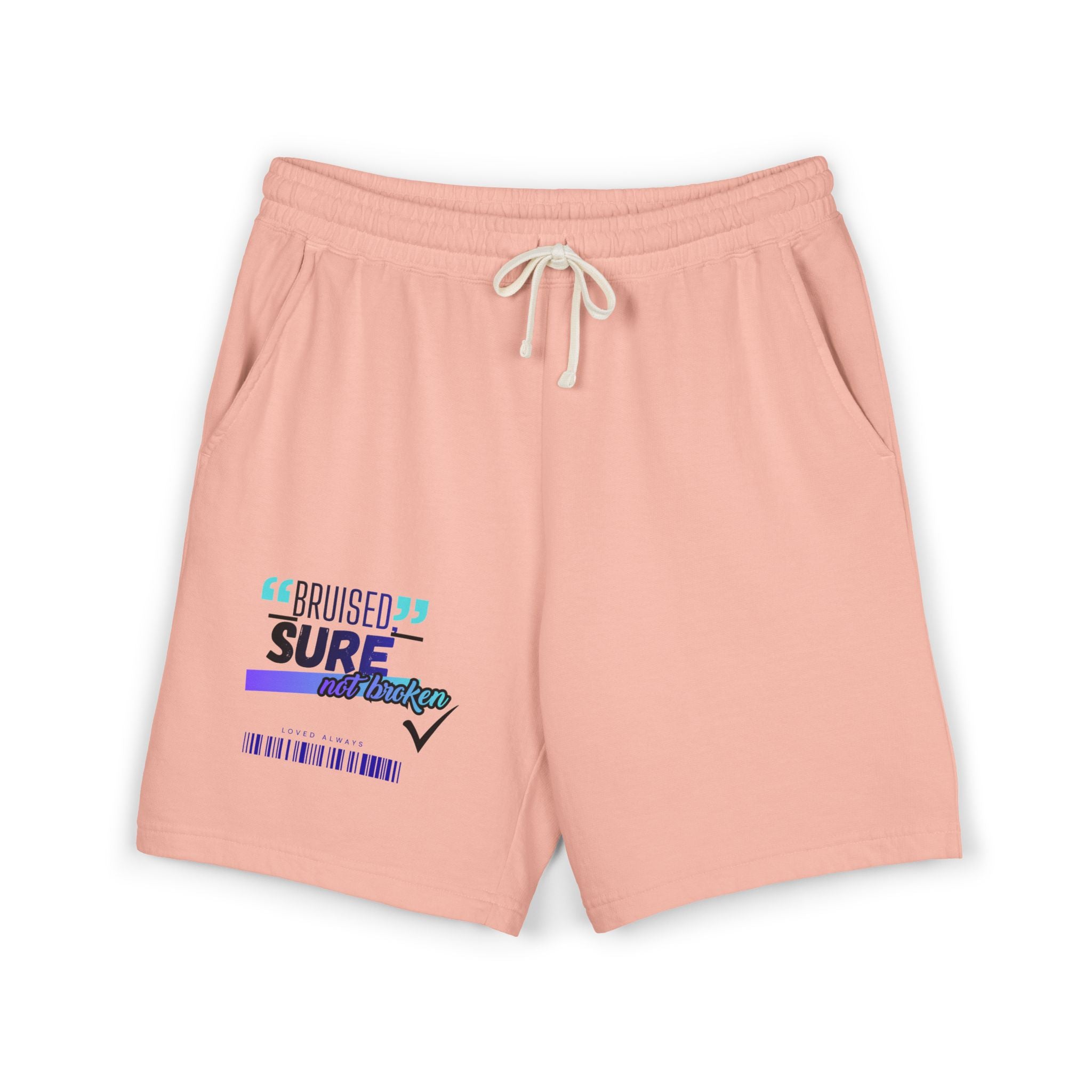 Christian Sweat Shorts — "Bruised Sure" Graphic Fleece Lounge Shorts
