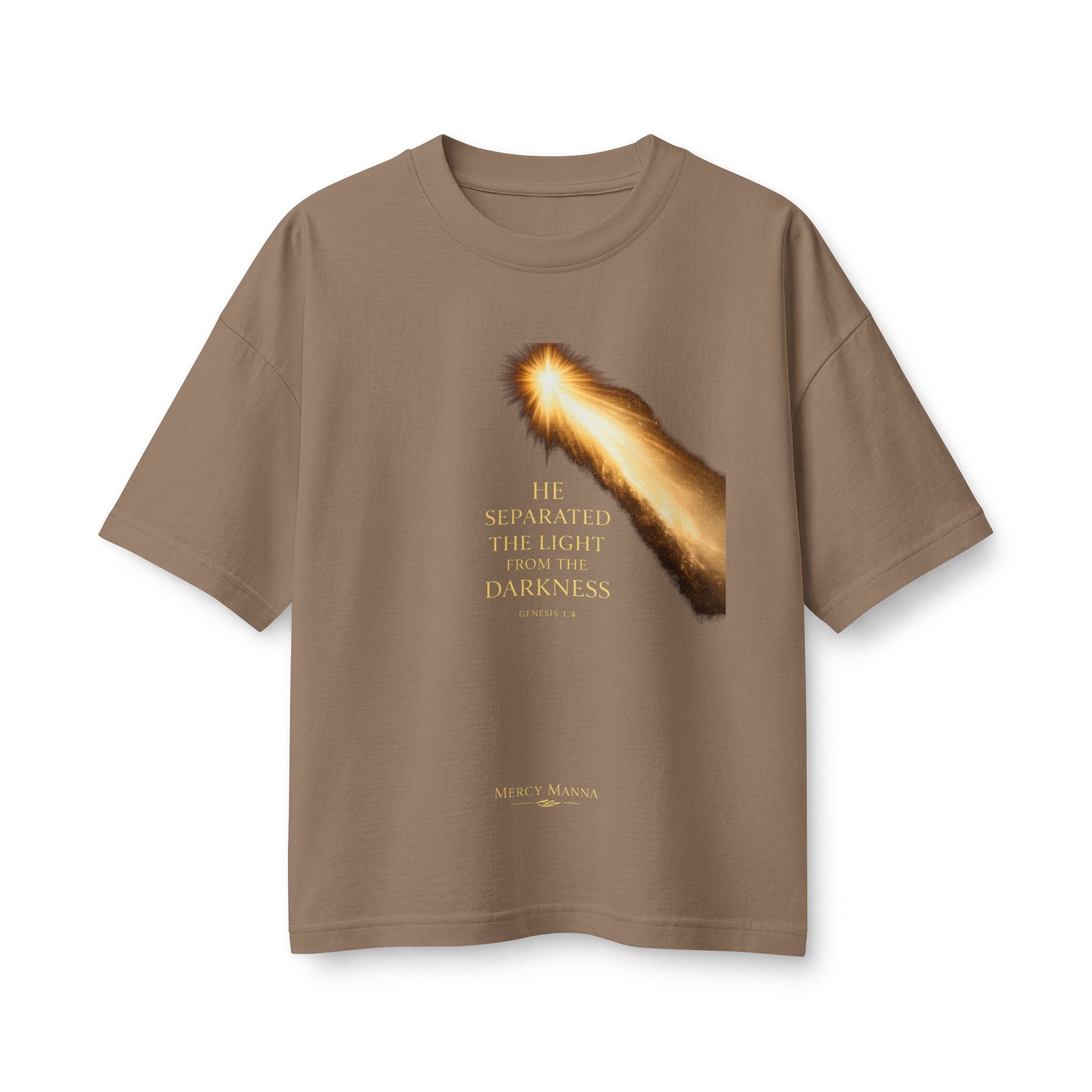 Christian Women's T-Shirt — "He Separated the Light from the Darkness" Graphic Tee