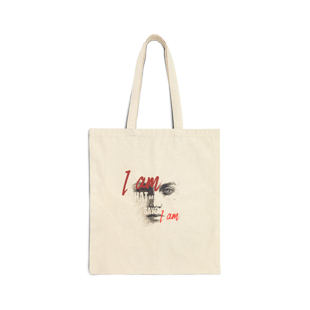 Christian Tote Bag — "I Am That I Am" Faith Canvas Carry Bag
