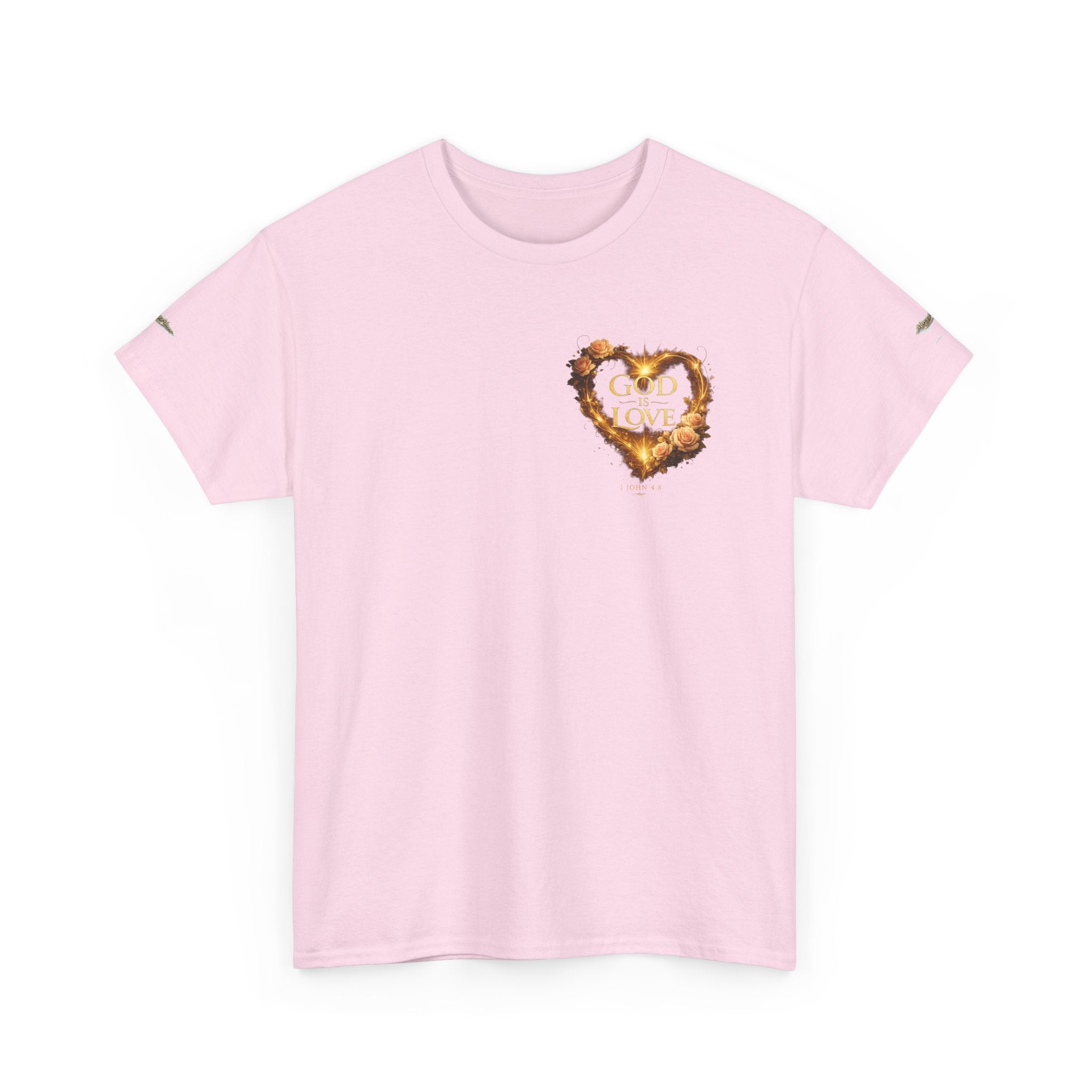 Christian Graphic Tee — God Is Love Vintage Flaming Heart T-Shirt