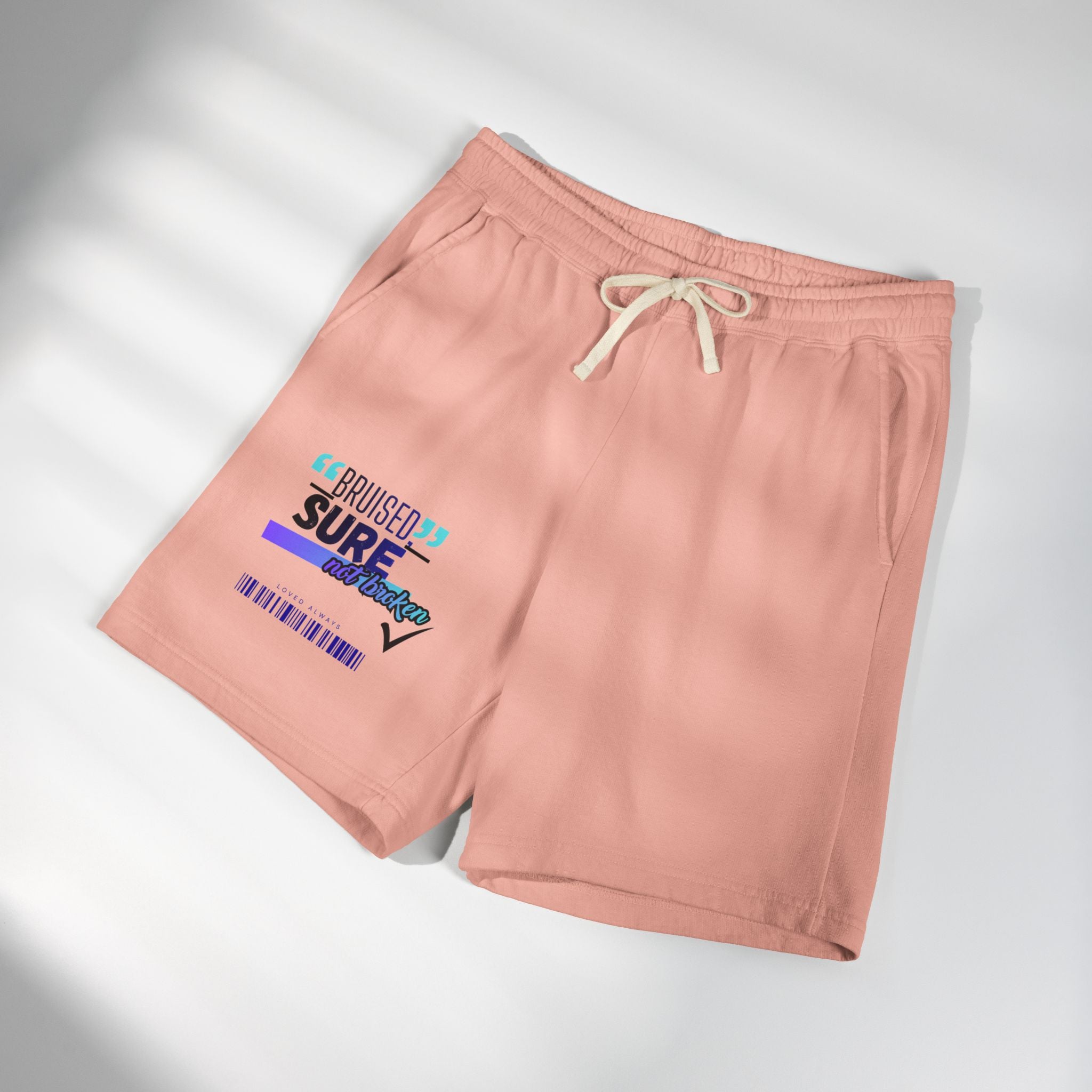 Christian Sweat Shorts — "Bruised Sure" Graphic Fleece Lounge Shorts
