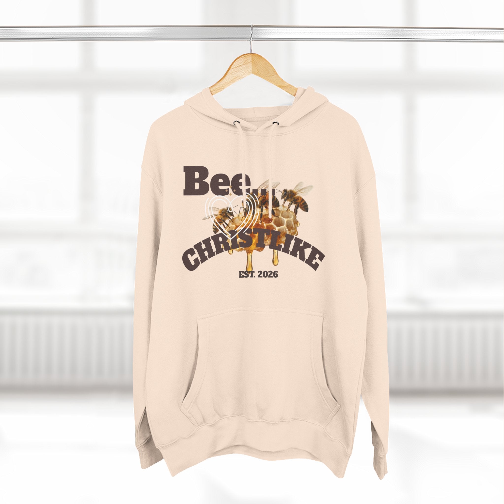 Christian Faith Hoodie — Honeybee "Be Christlike" Graphic Pullover
