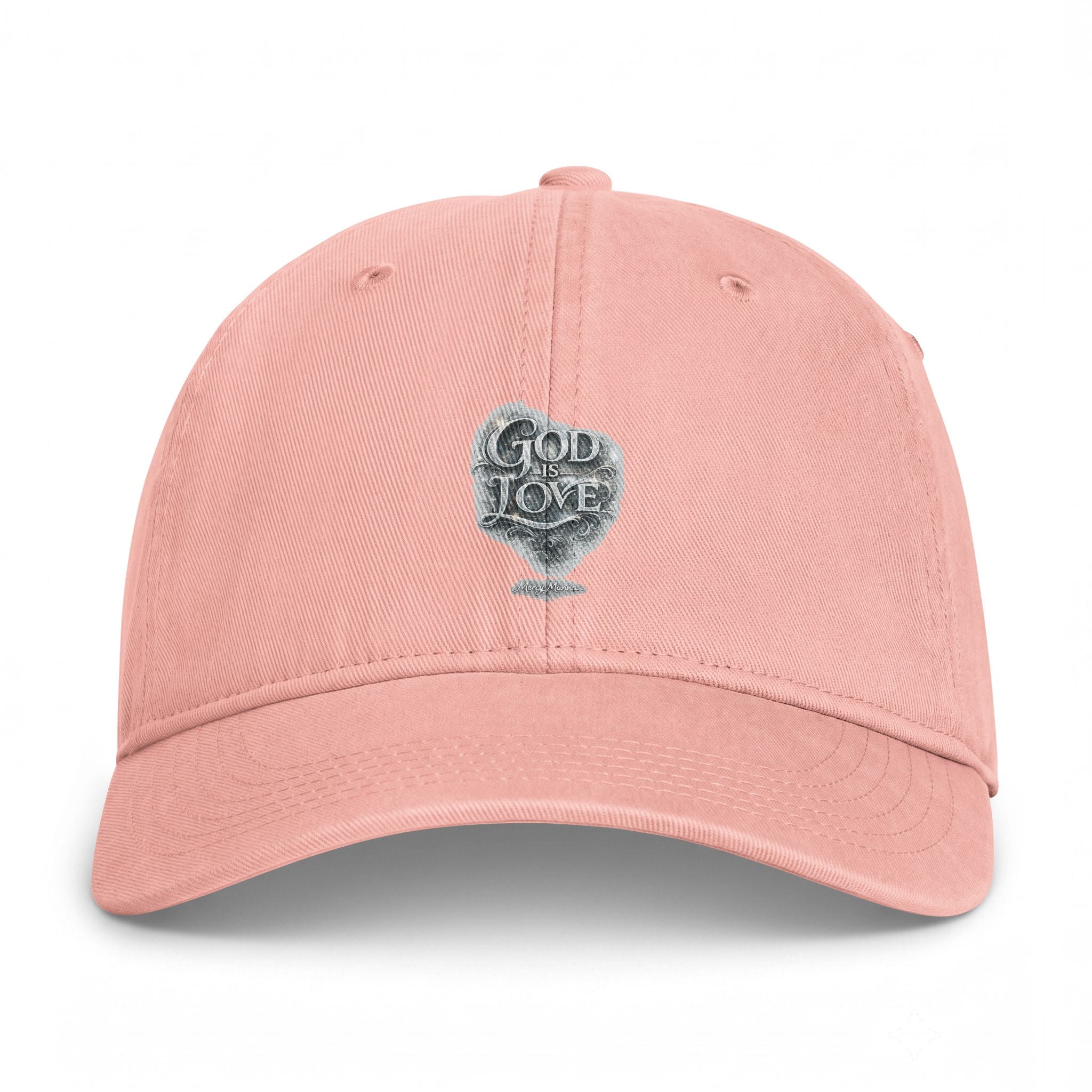 Christian Dad Hat — Embroidered "God Is Love" Washed Vintage Cap