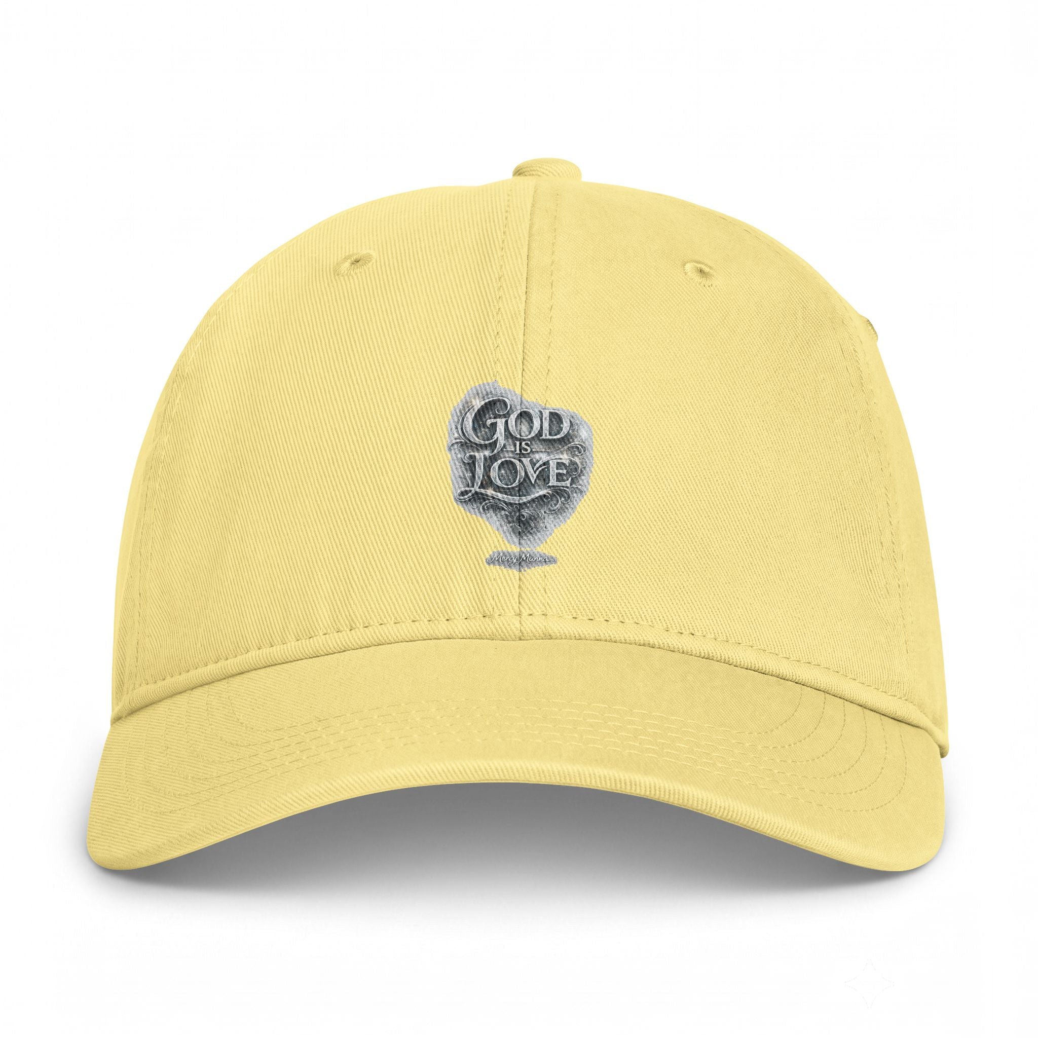 Christian Dad Hat — Embroidered "God Is Love" Washed Vintage Cap