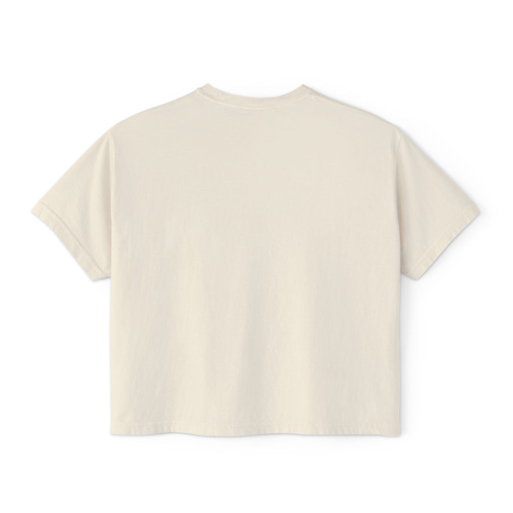 Christian Women's Boxy Tee — "Bruised Sure Not Broken" Retro Surf Faith T-Shirt