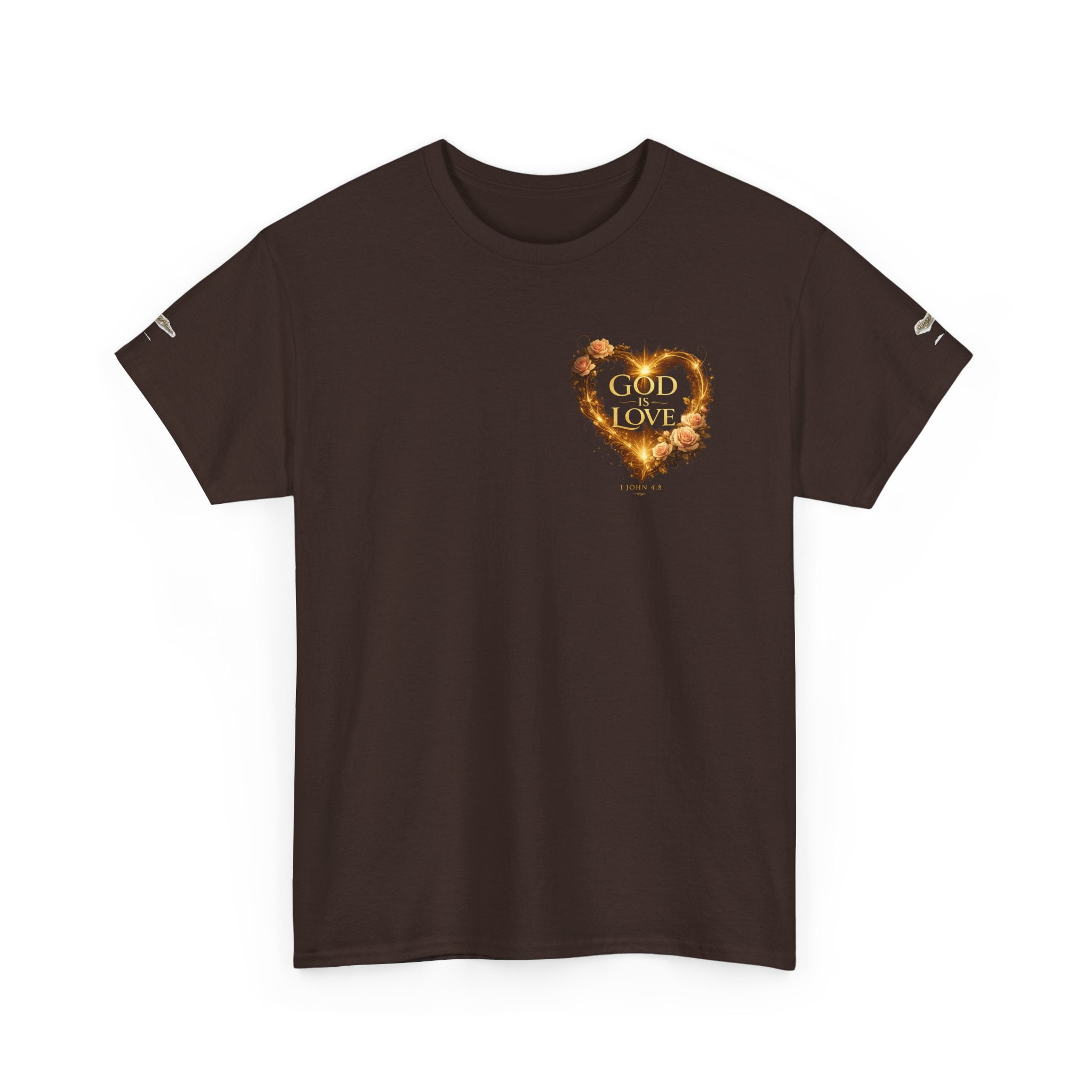 Christian Graphic Tee — God Is Love Vintage Flaming Heart T-Shirt
