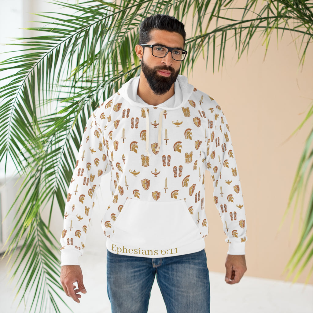 Armor of God Hoodie — "Clothe in the Full Armor" All-Over-Print Christian Pullover