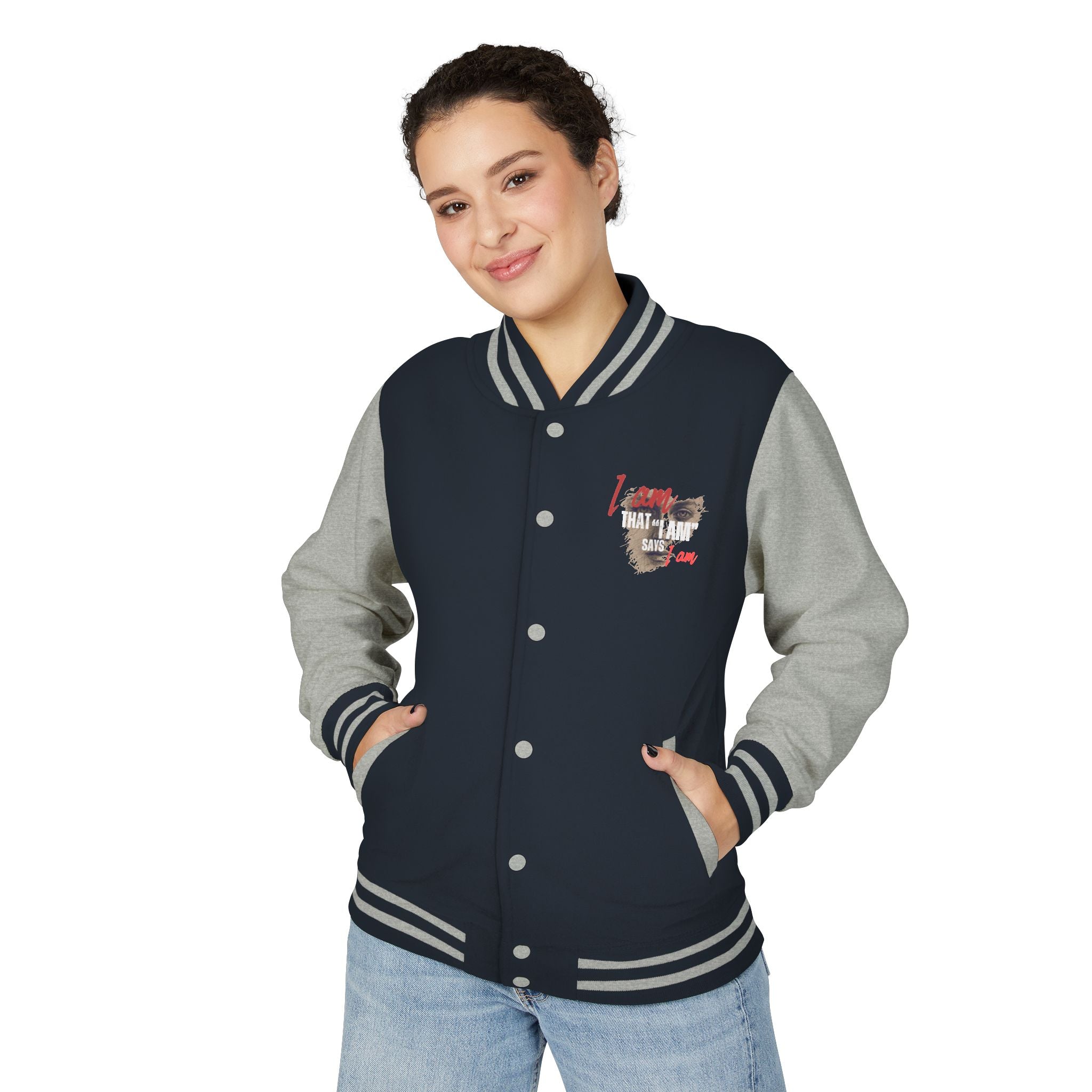 Christian Letterman Jacket — "I Am That I Am" Retro Faith Streetwear