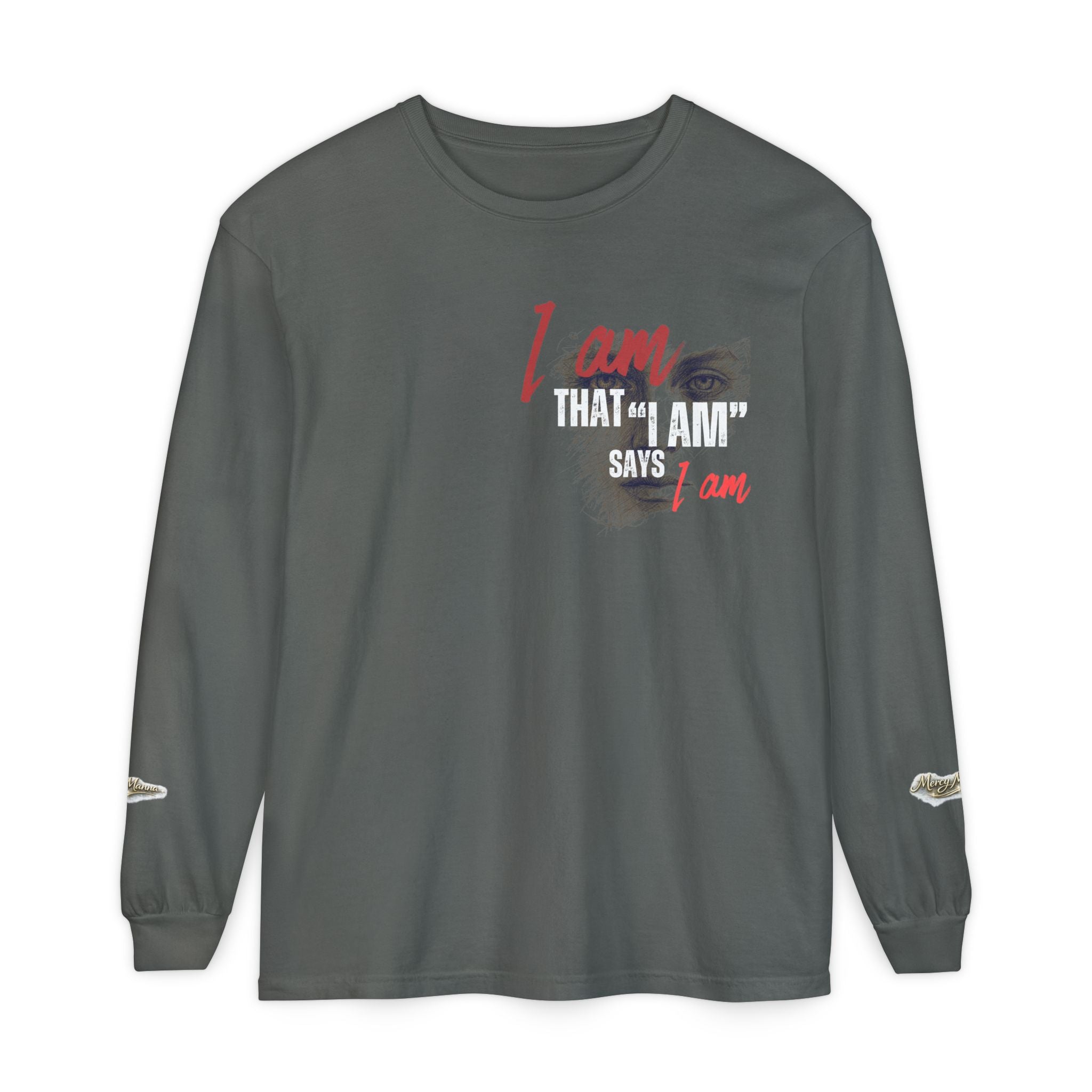 Christian Long Sleeve Tee — "I Am That I Am" Faith Inspirational Shirt