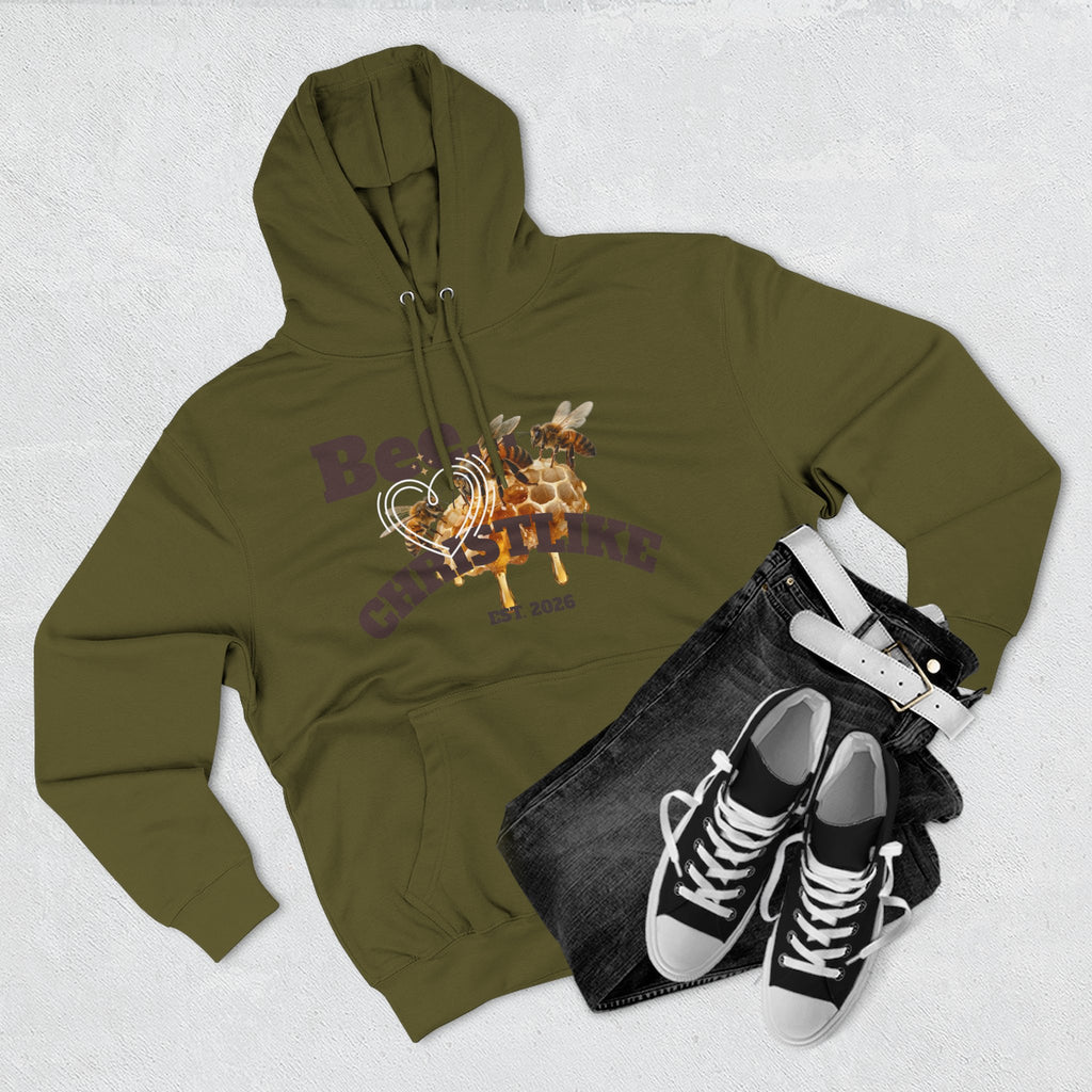 Christian Faith Hoodie — Honeybee "Be Christlike" Graphic Pullover