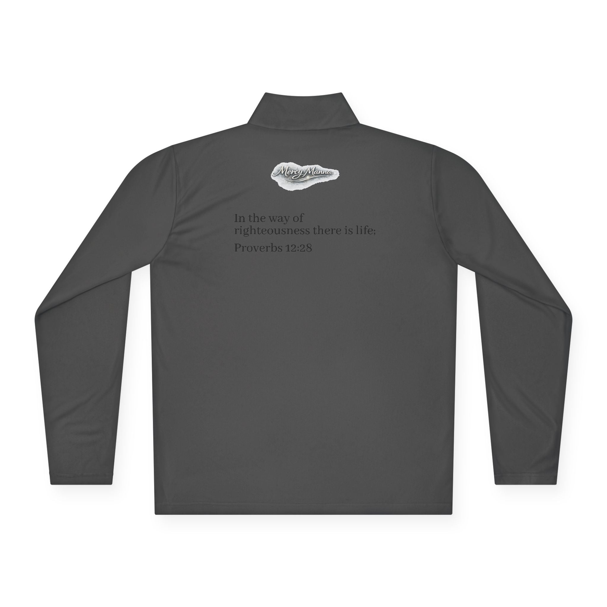 Christian Quarter-Zip Pullover — Breastplate of Righteousness Proverbs 12:28