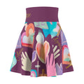 Christian Skater Skirt — Faith & Love Floral Hands, Hearts & Cross All-Over Print