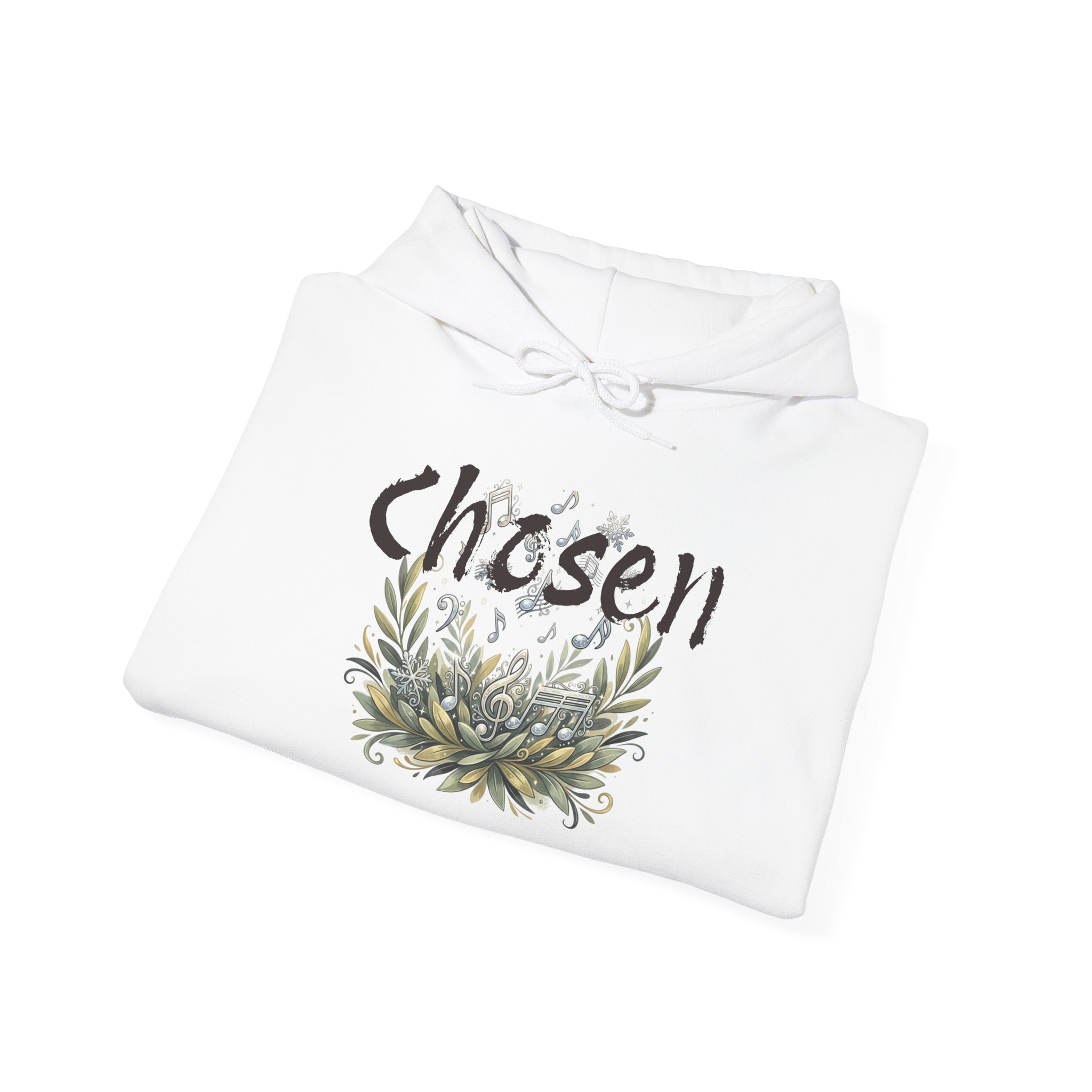 Christian Hoodie — "Chosen & Set Apart" Olive Leaf Faith Sweatshirt