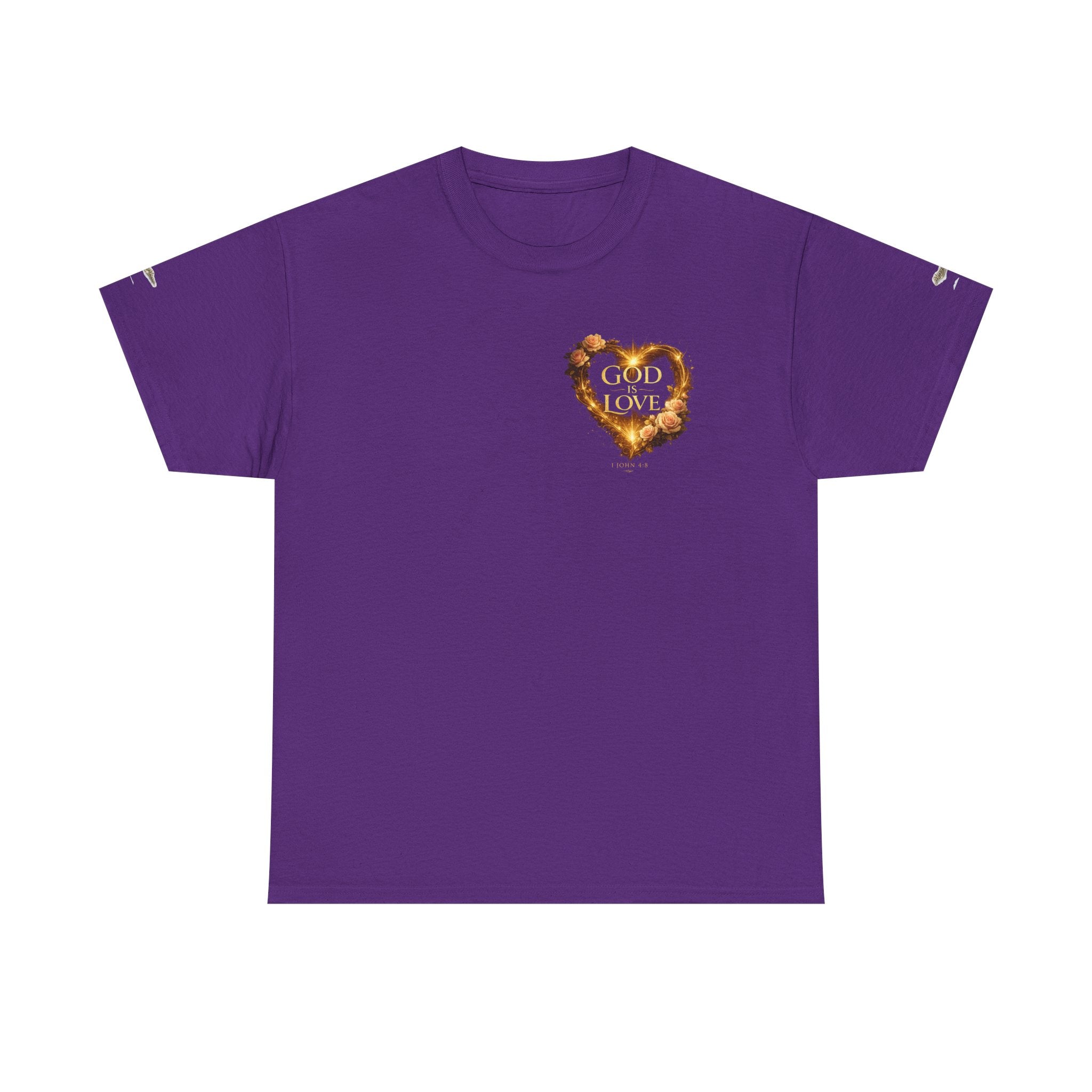 Christian Graphic Tee — God Is Love Vintage Flaming Heart T-Shirt