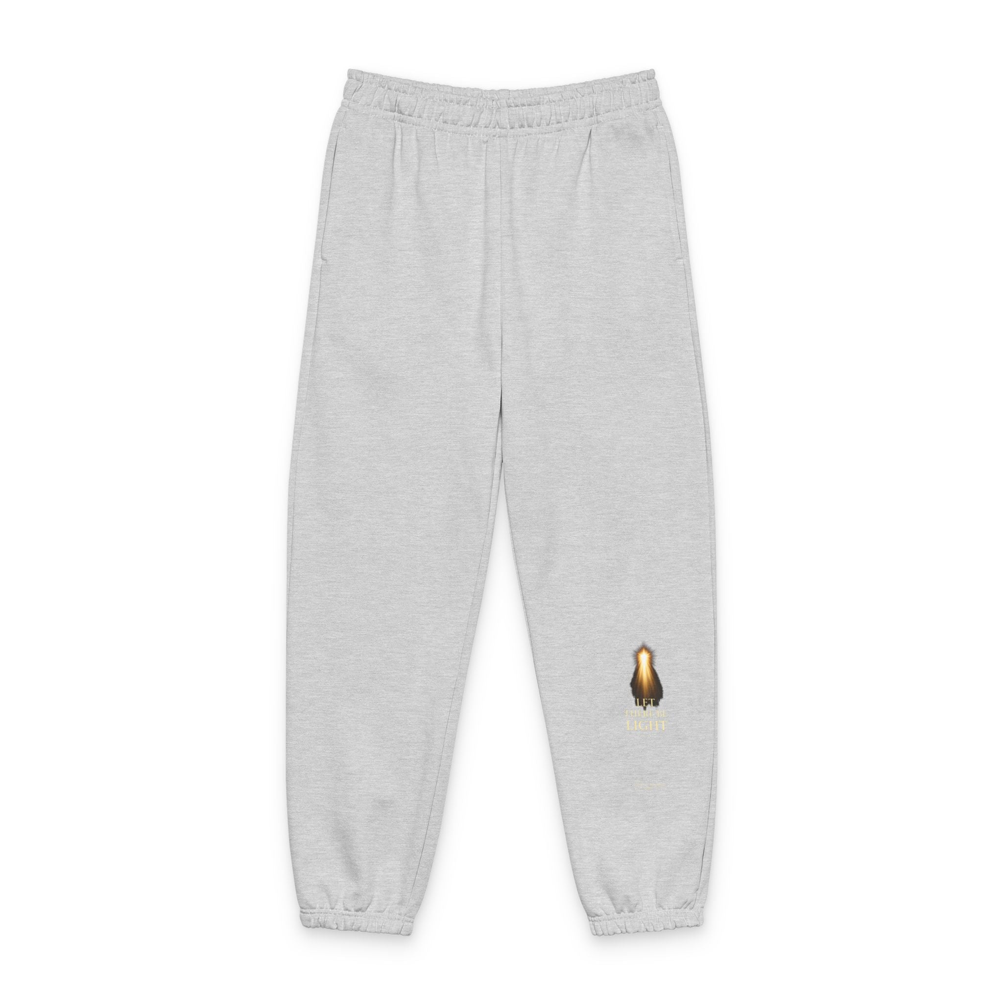 Minimal Gold Flame "Let there be Light" Sweatpants — Cozy Casual Joggers