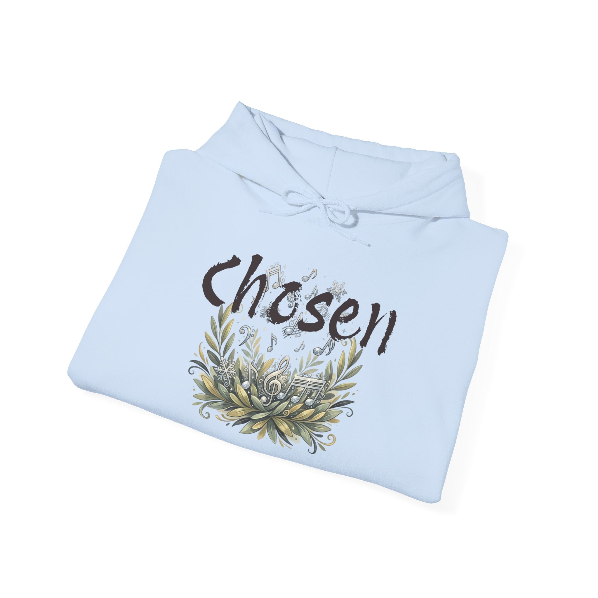 Christian Hoodie — "Chosen & Set Apart" Olive Leaf Faith Sweatshirt