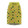 Beloved Yellow Polka Dot Pencil Skirt — Faith Anchor & Flame Pattern