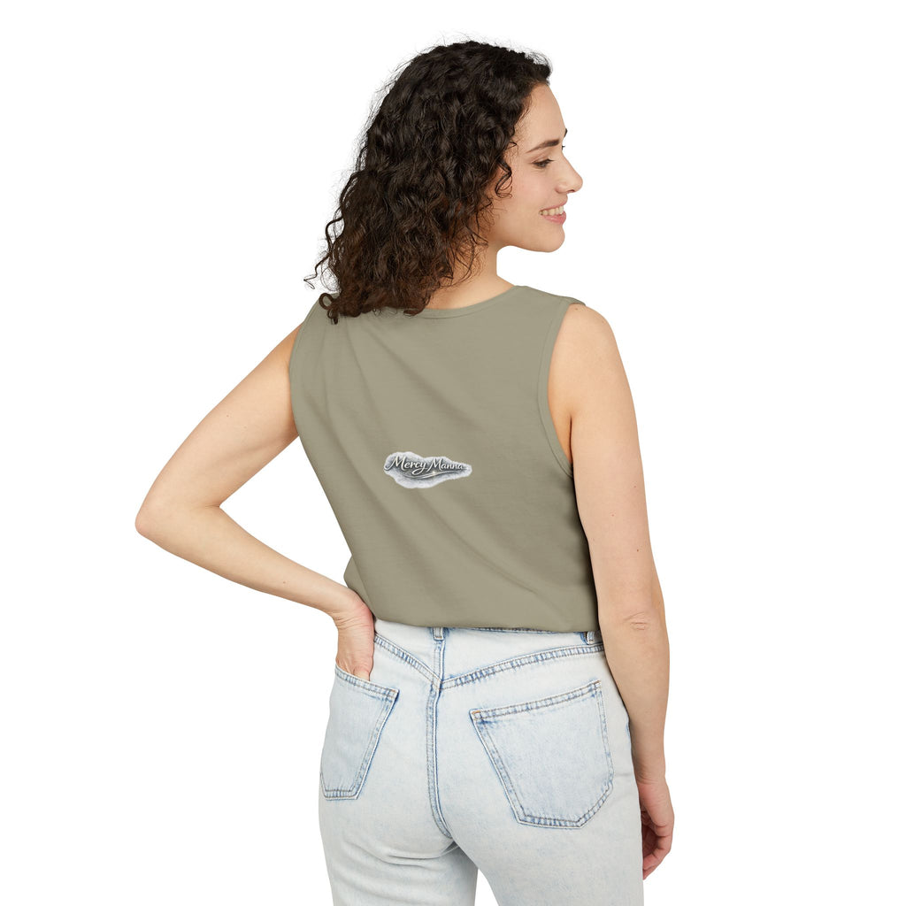 Christian Tank Top — "Graced to Be Holy" Dove Graphic Christian Tank